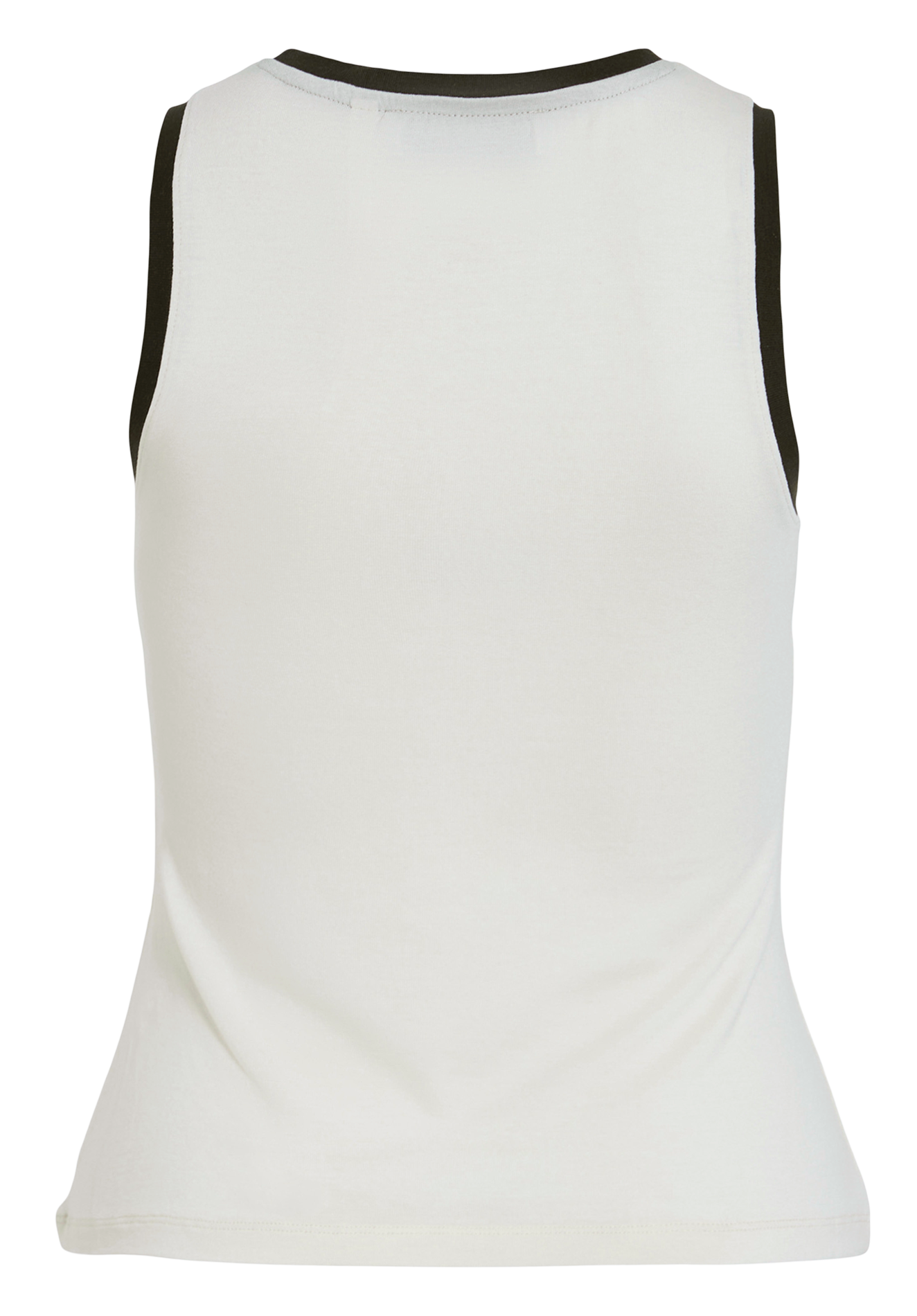 Fitted tank top with contrast edges ROUGE EDIT Beige