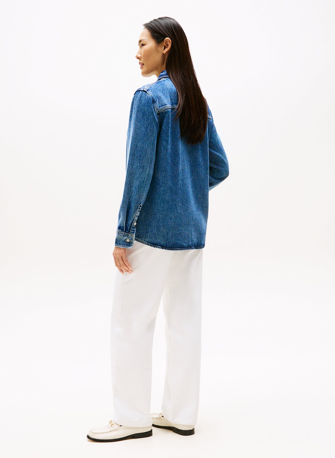 Chemise col classique en denim TOMMY HILFIGER Bleu