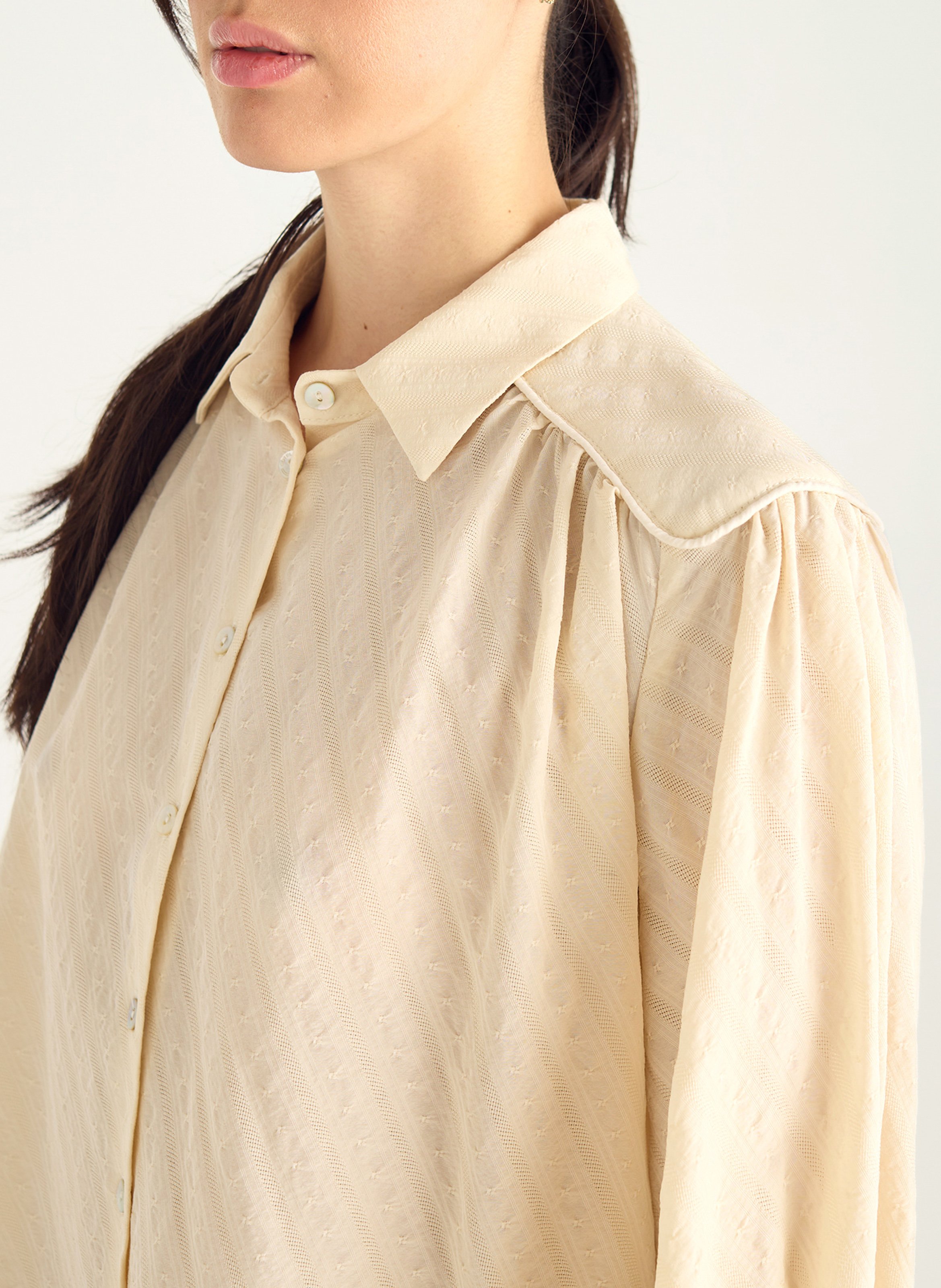 Shirt with classic collar in cotton COTELAC White