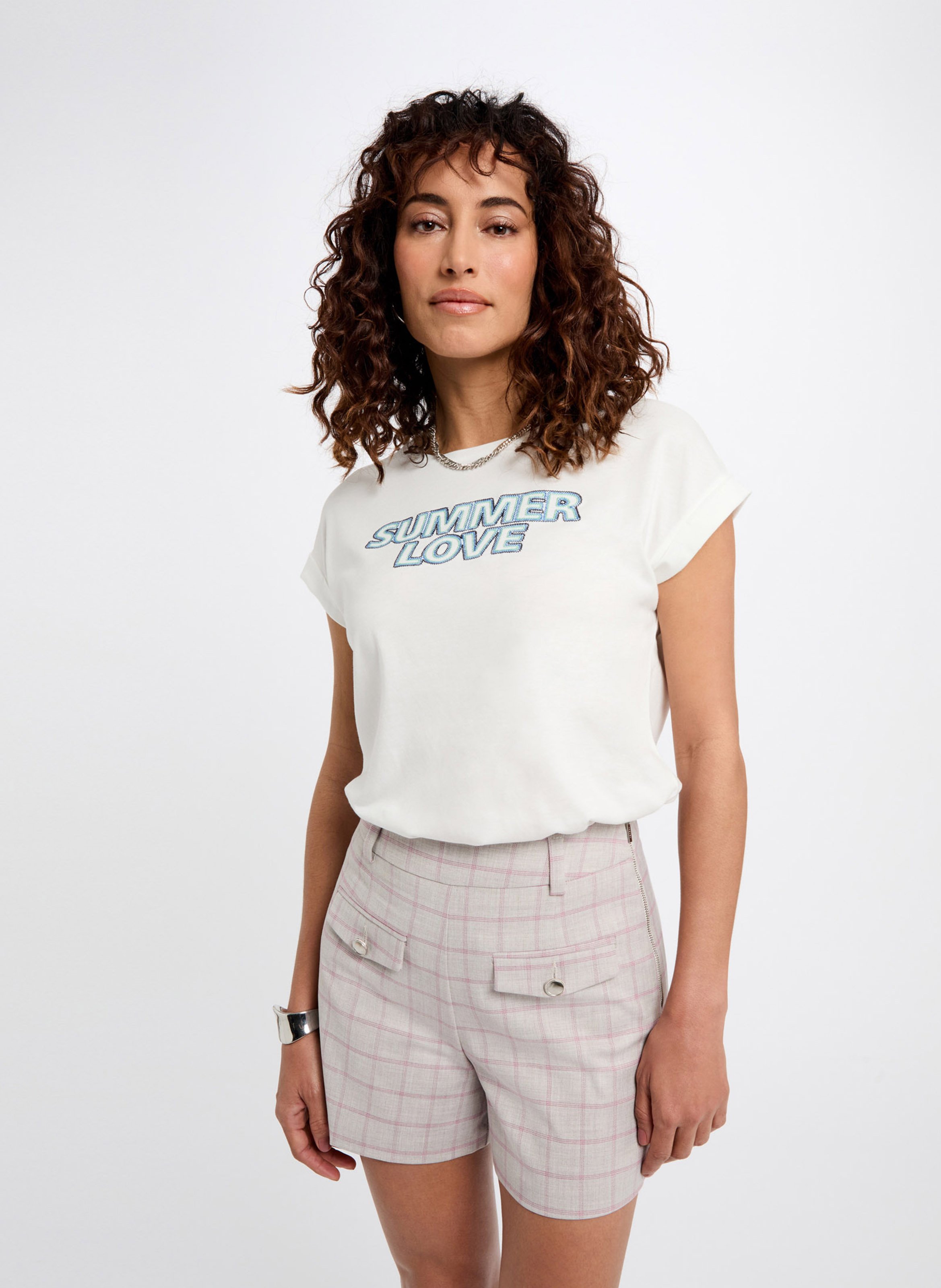 Straight checked shorts MORGAN Multicolored