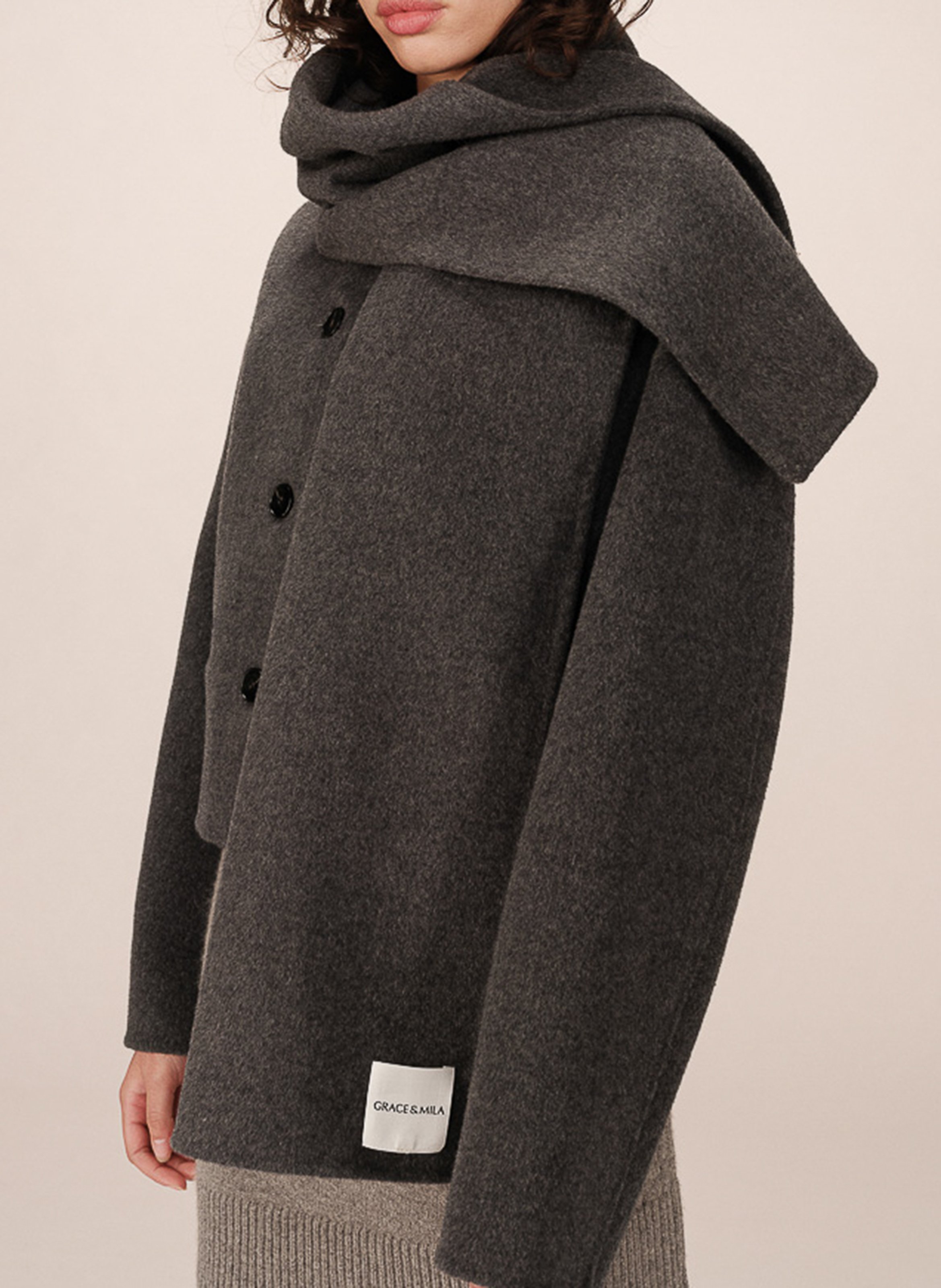 Wool and mohair scarf GRACE ET MILA