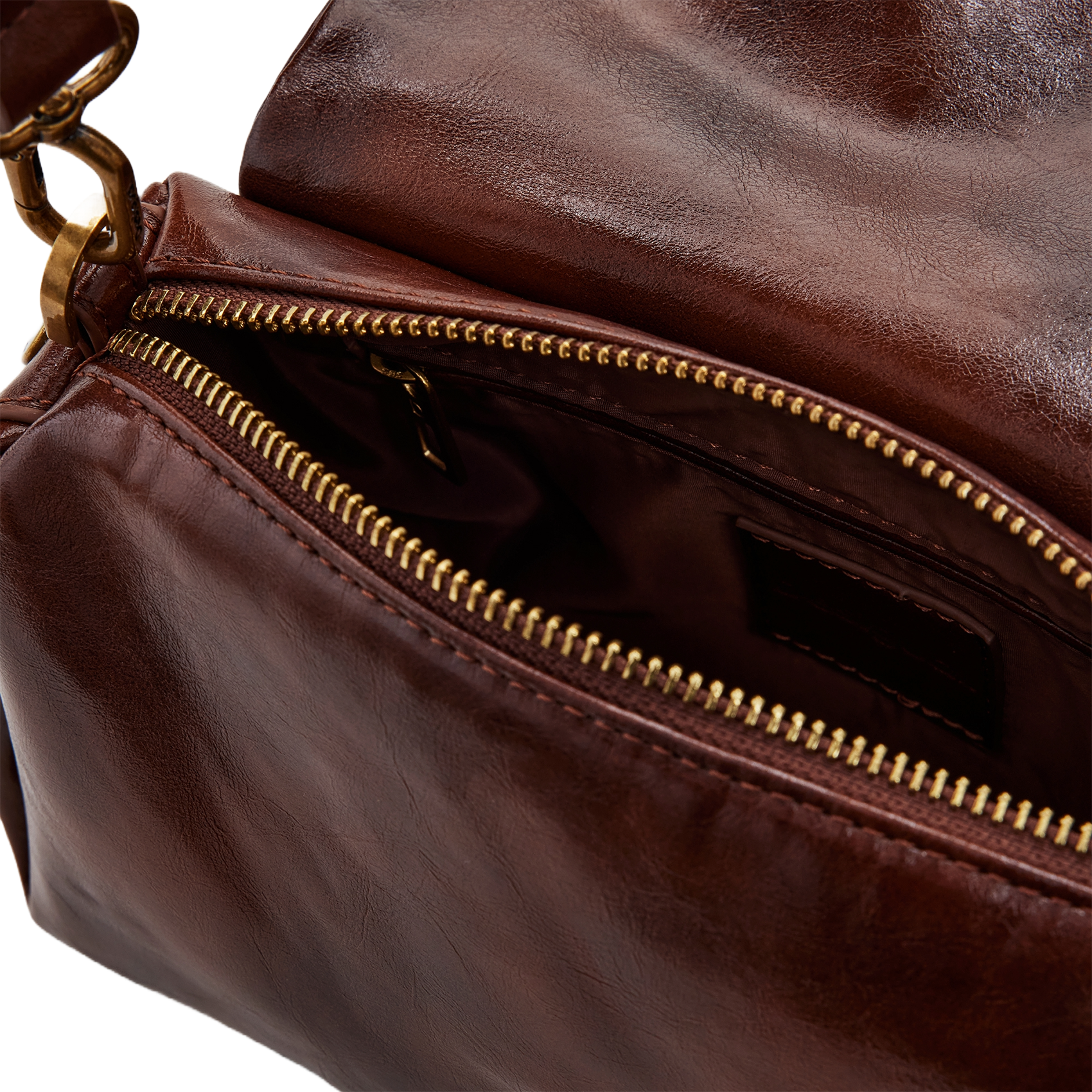 Sac bandoulière brillant à fleurs  DESIGUAL Marron