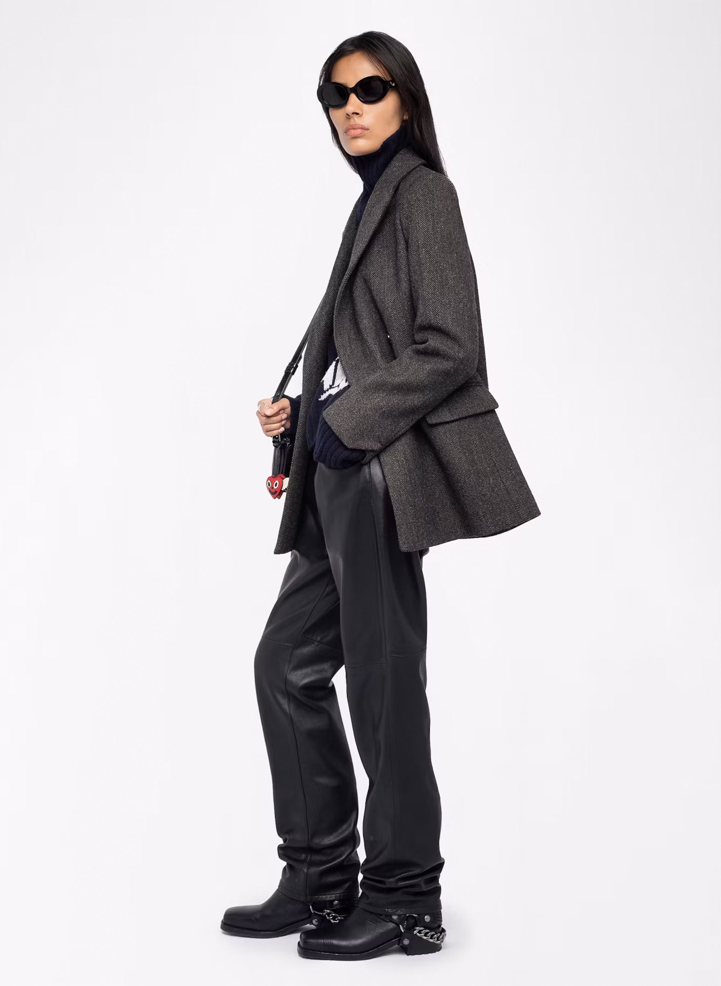 Cappotto con revers in misto lana ZADIG&VOLTAIRE Marrone