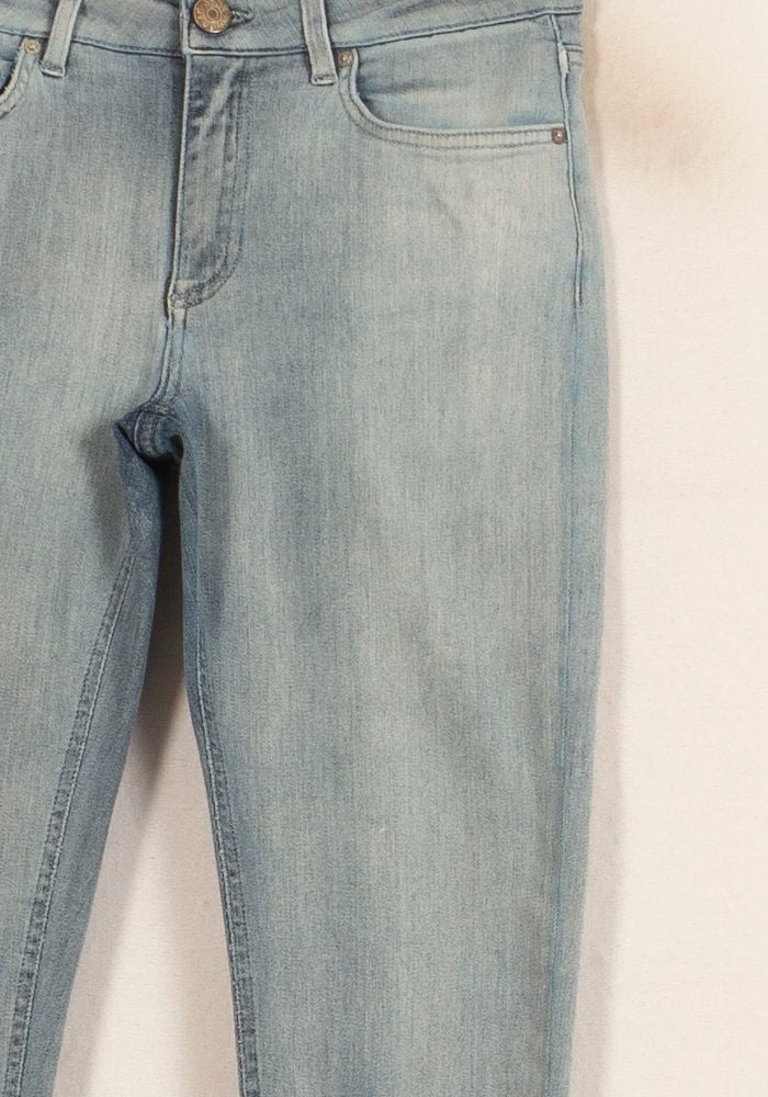 Cropped slim jeans with studs ACNE STUDIOS - Seconde Main Blue