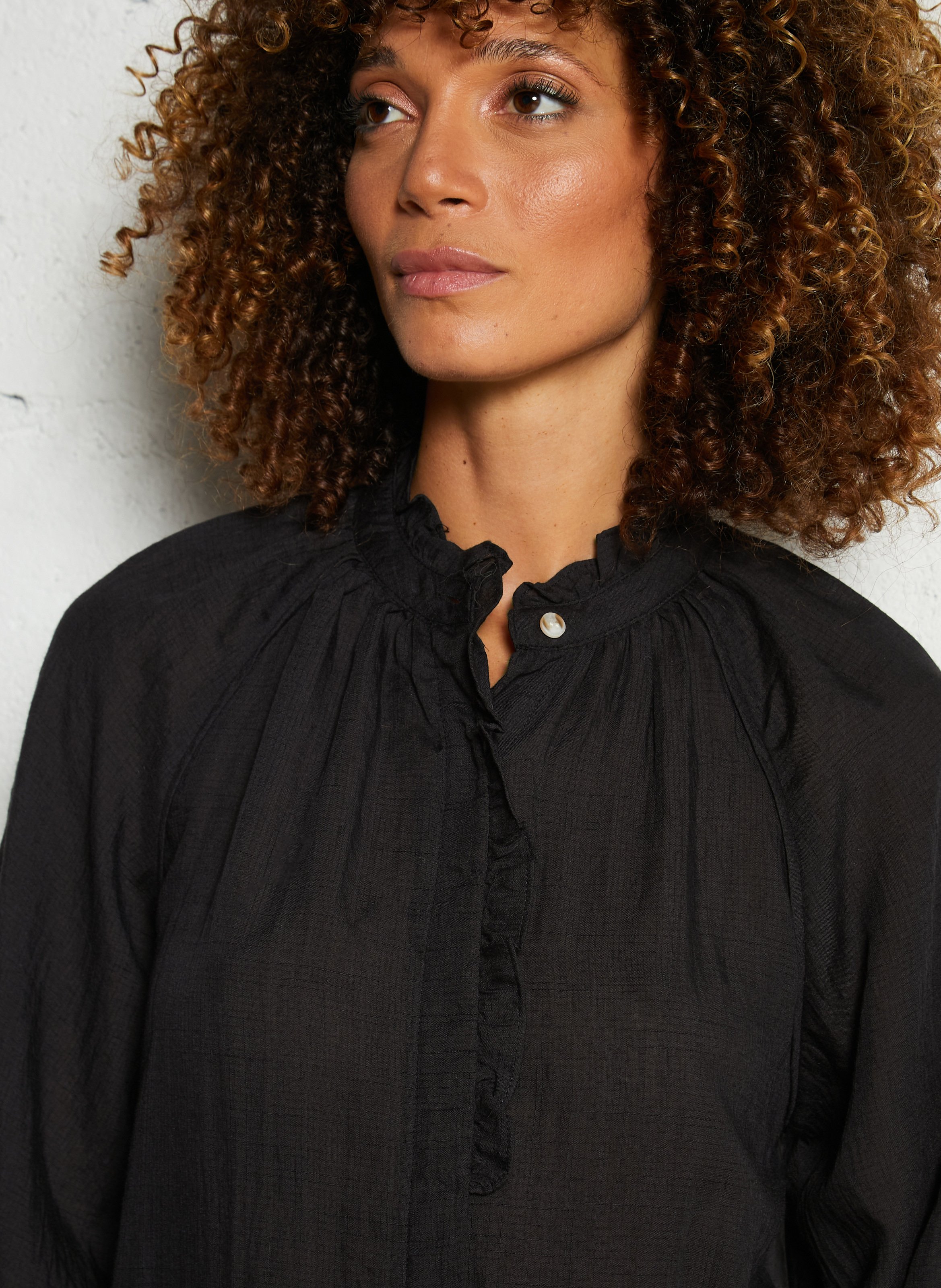 Chemise col victorien SEE U SOON Noir