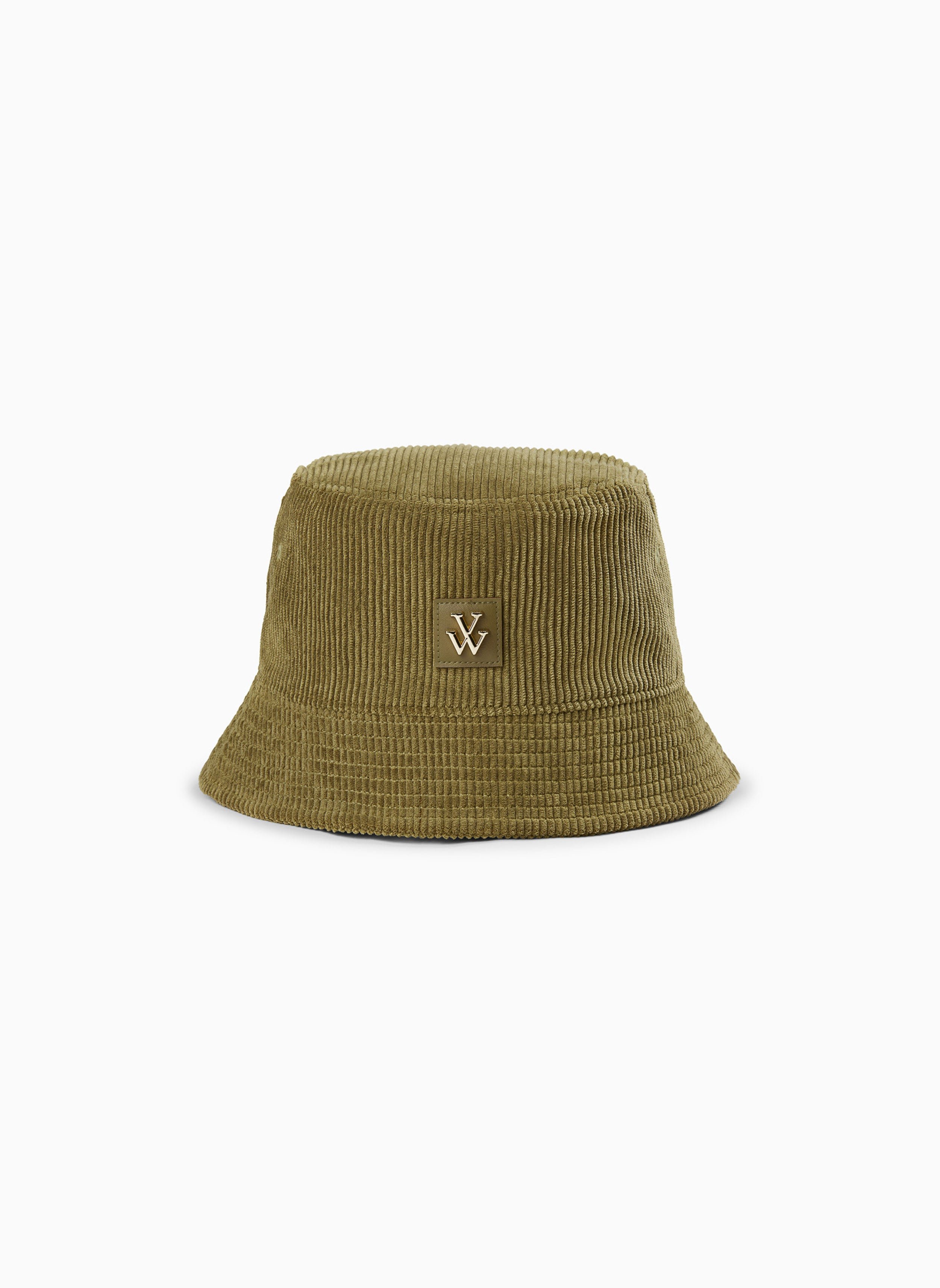 Corduroy bucket hat VANESSA WU Green