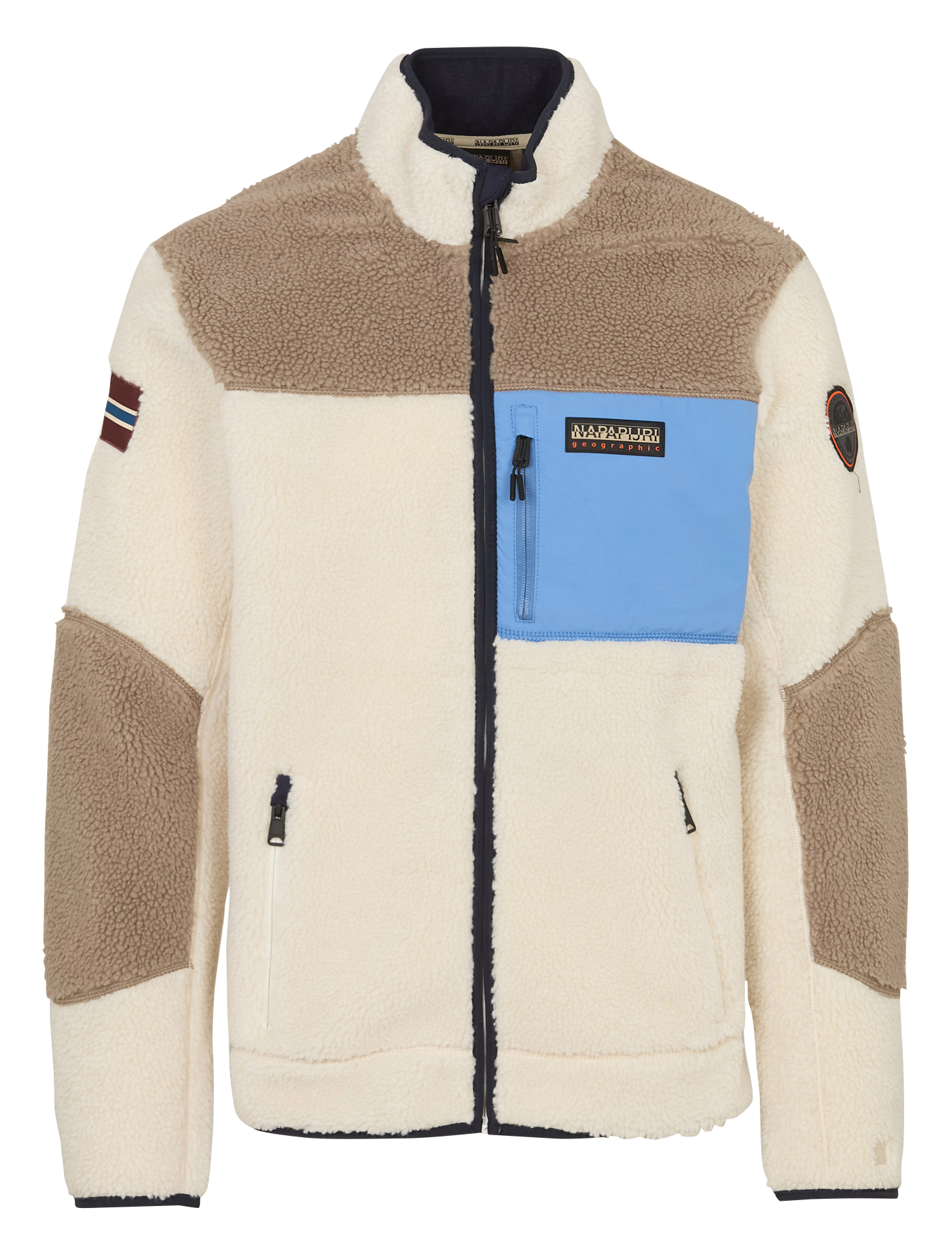 Rechte fleece met opstaande kraag NAPAPIJRI Beige