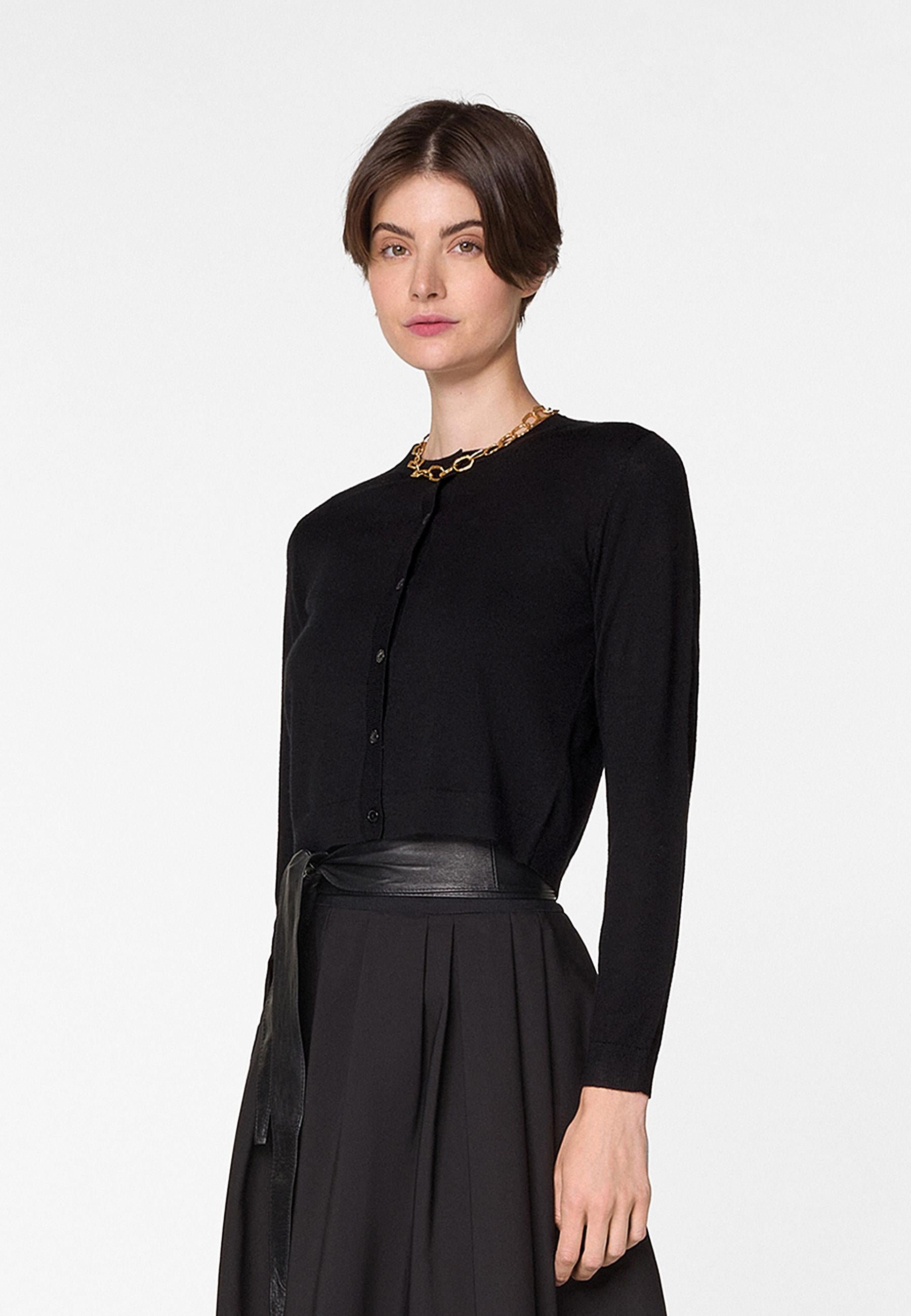 Short merino wool cardigan RODIER Black