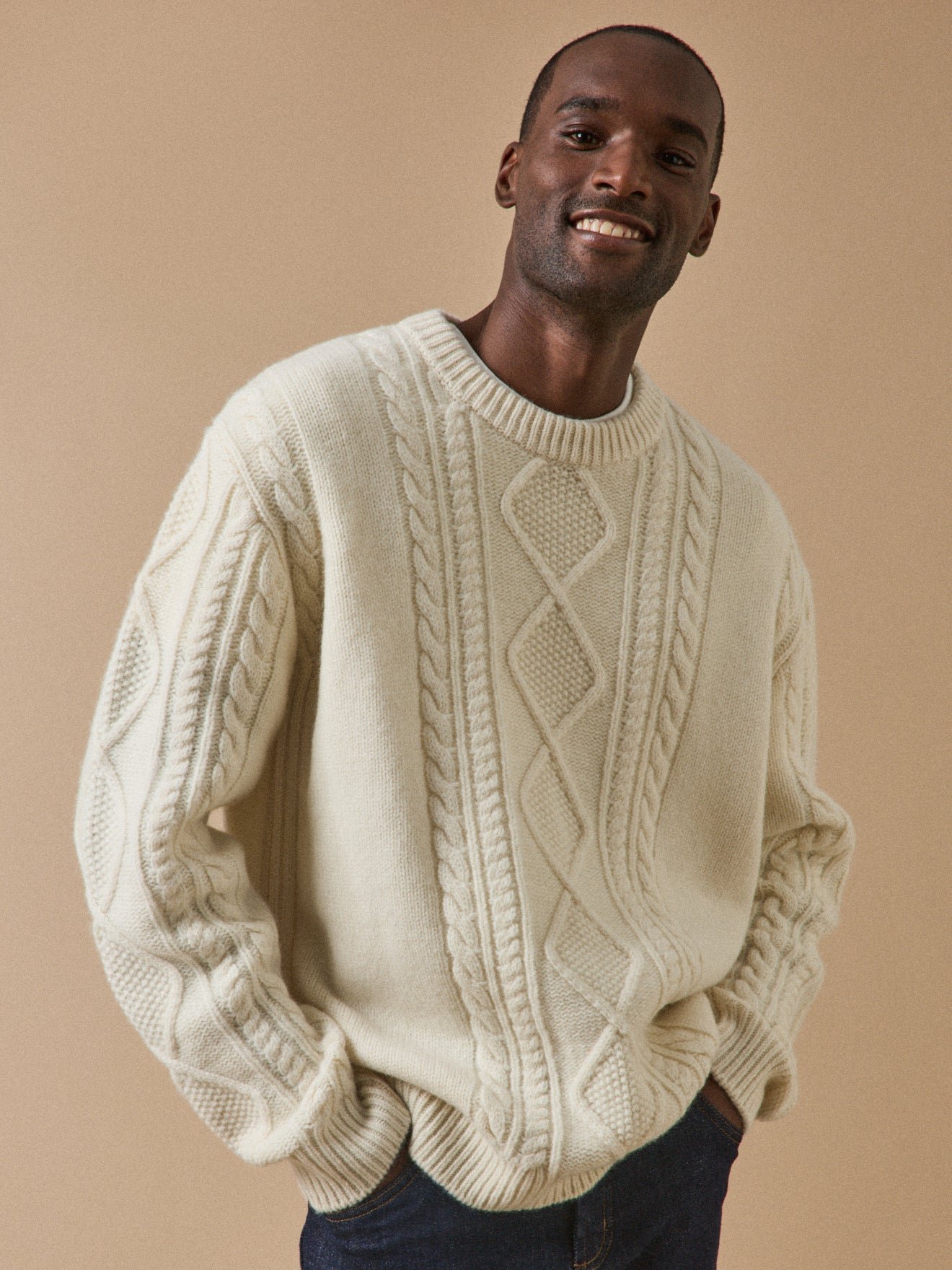 Woolen twisted sweater CYRILLUS White