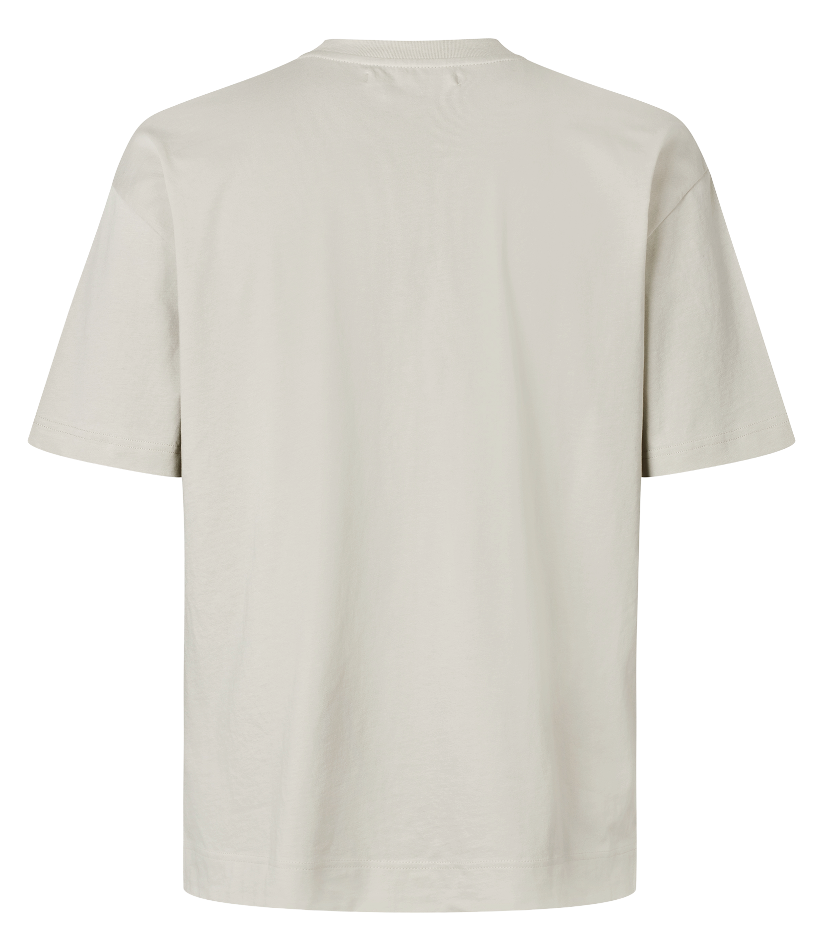 Tee-shirt col rond regular-fit sérigraphié en coton bio SAMSOE SAMSOE Beige