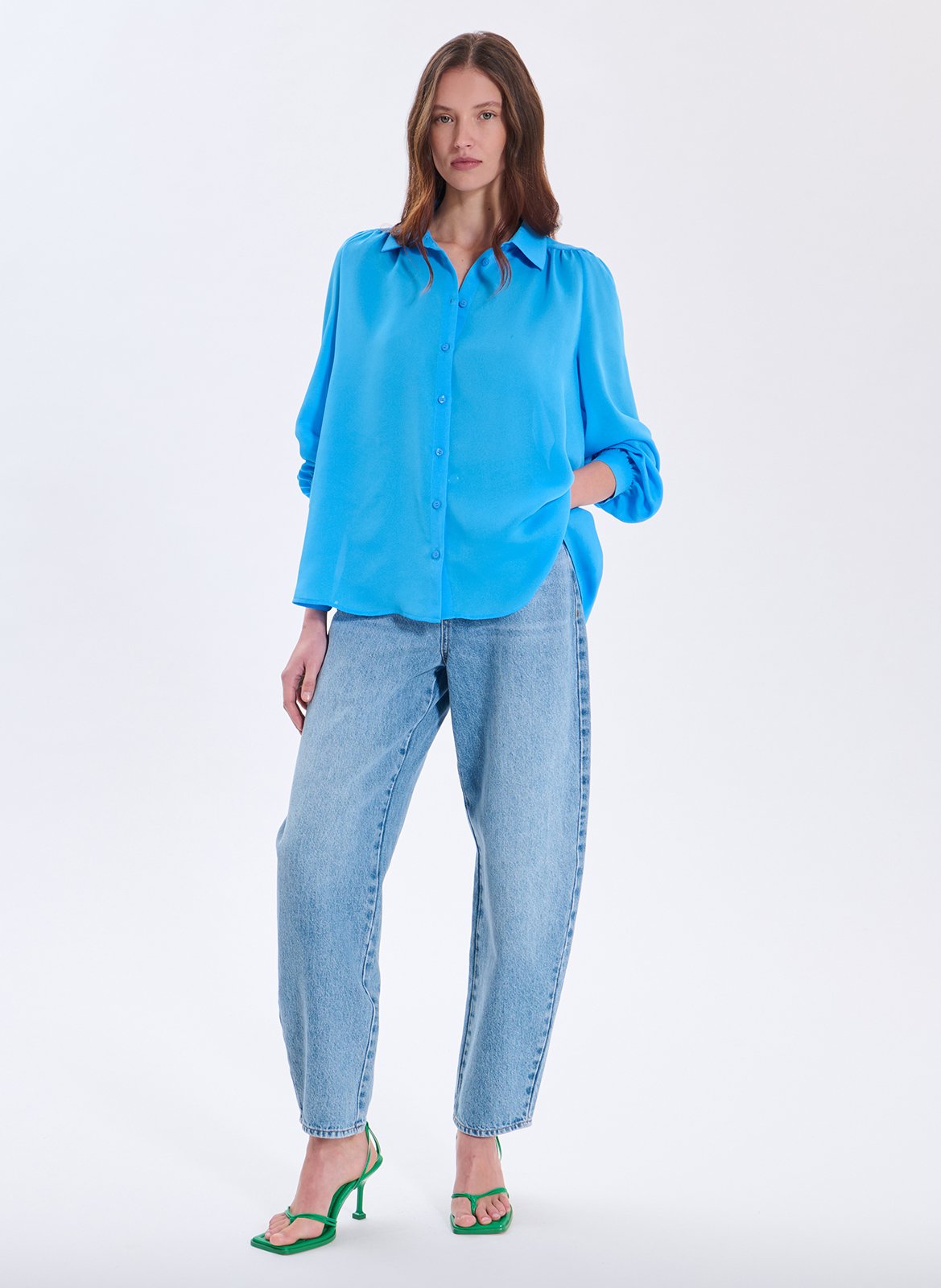 Chemise oversize col classique ZAPA Bleu