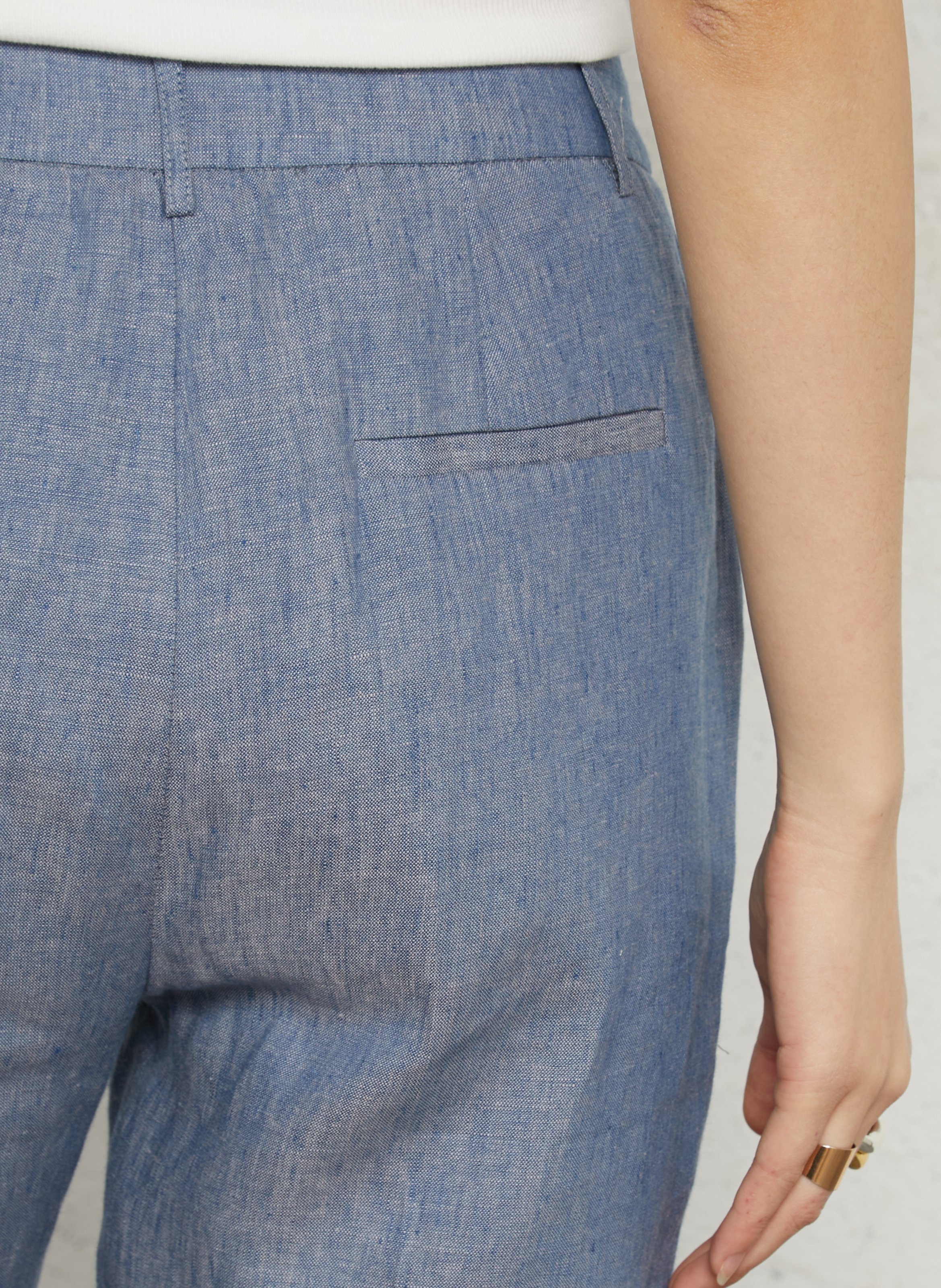 Linen carrot pants SUD EXPRESS Blue