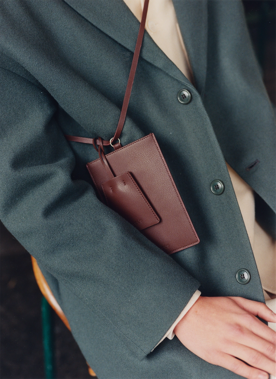 Minimal keychain brown keychain Brown