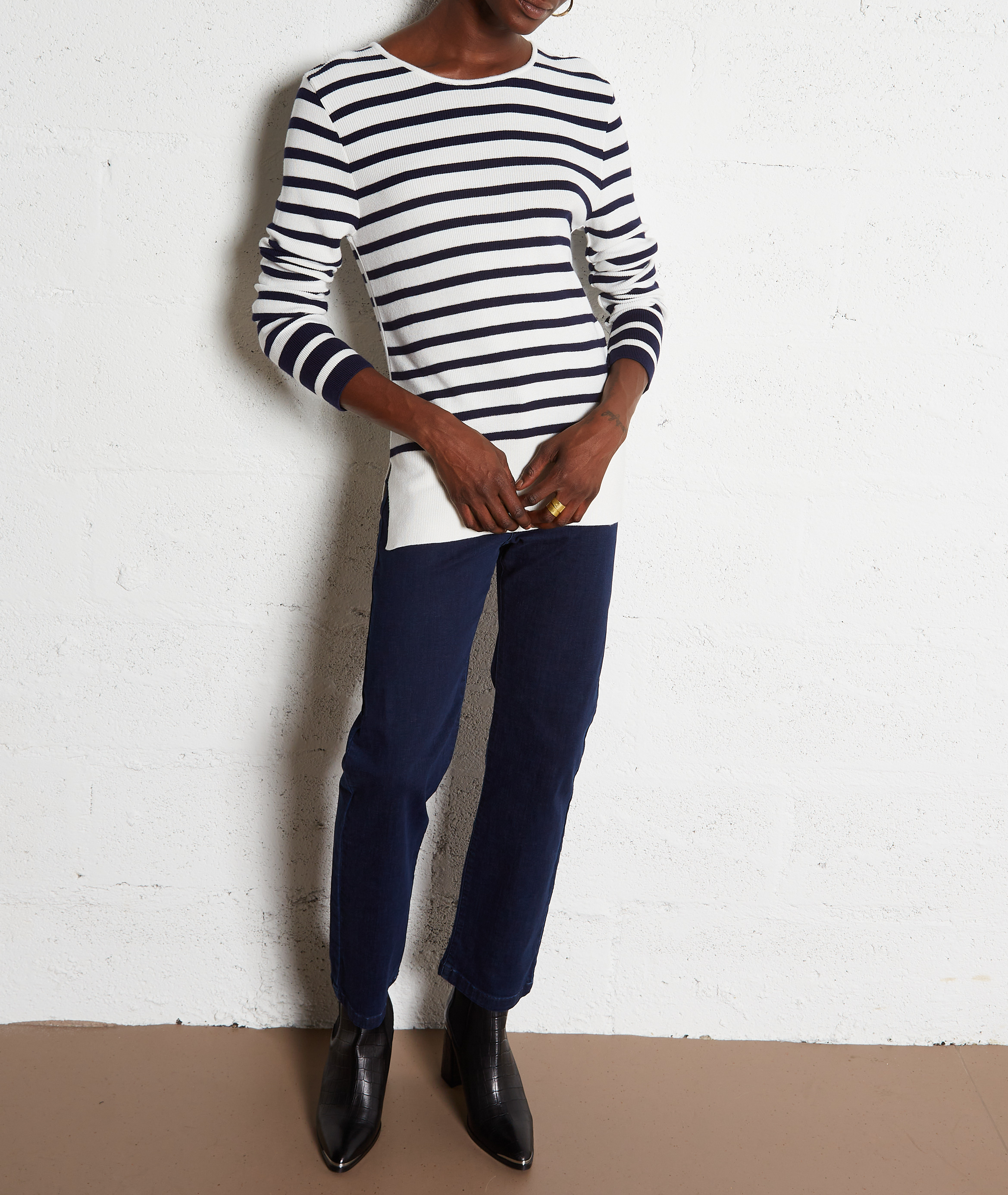 Gerade geschnittene Jeans aus Baumwoll-Mix IKKS Blau