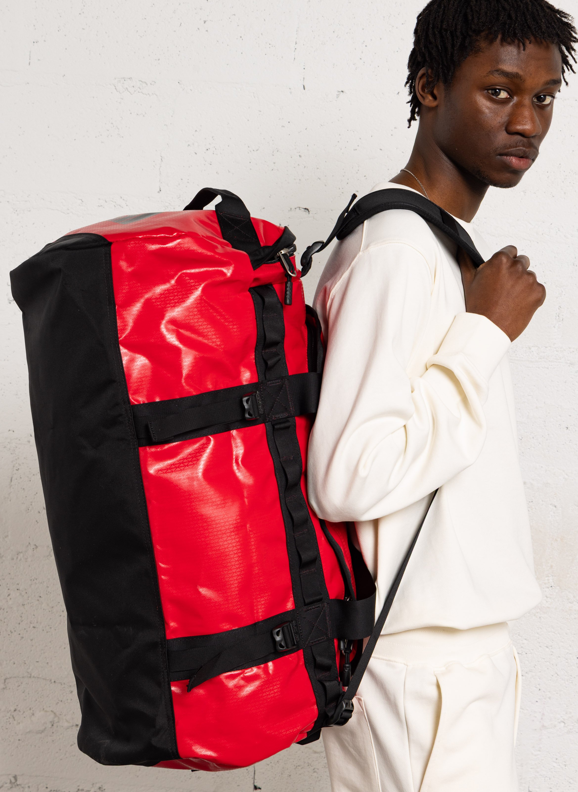 Compact plain travel bag THE NORTH FACE Red