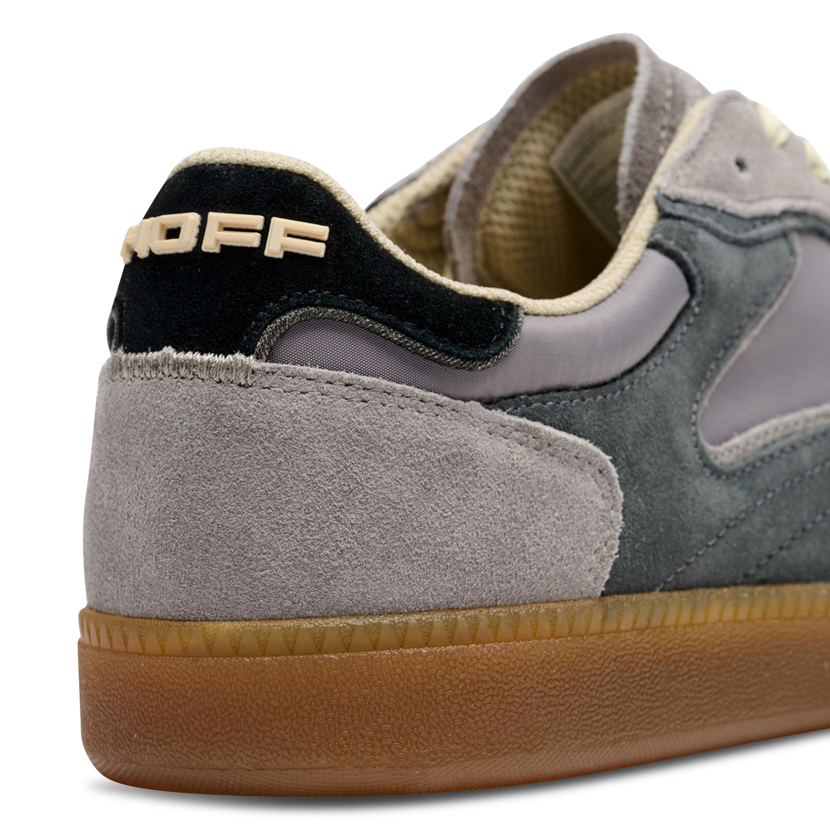 Lage sneakers van leermix HOFF Grijs