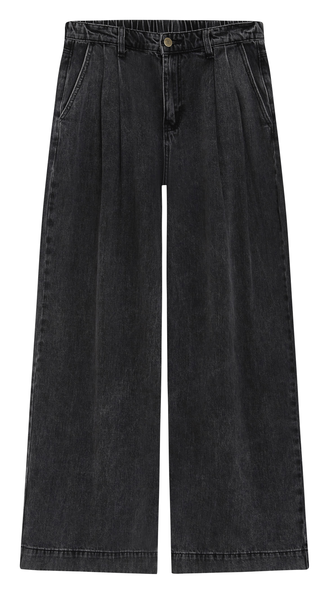 Wide-leg cotton jeans GRACE ET MILA Black