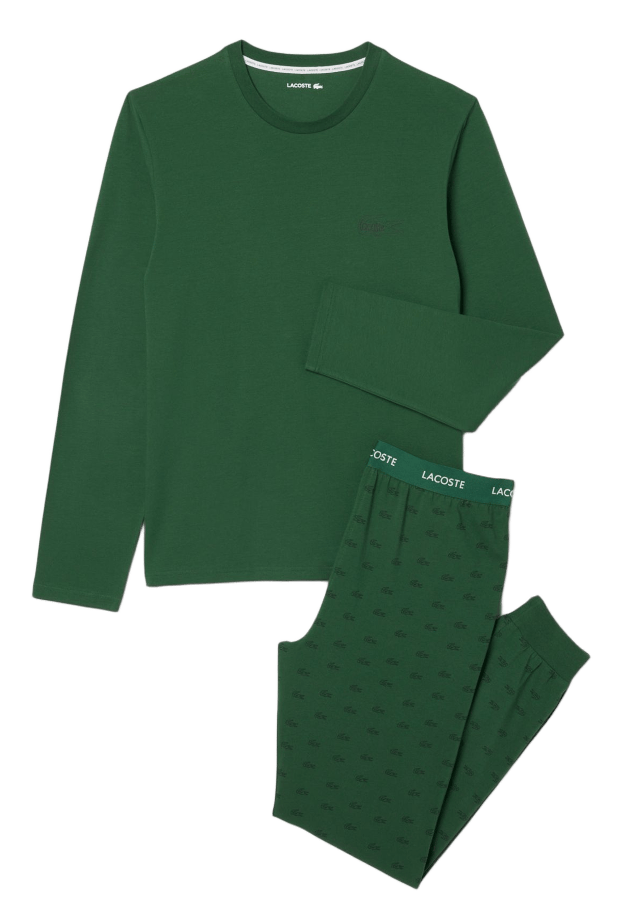 Zweiteiliger Pyjama aus Baumwoll-Mix LACOSTE Grun