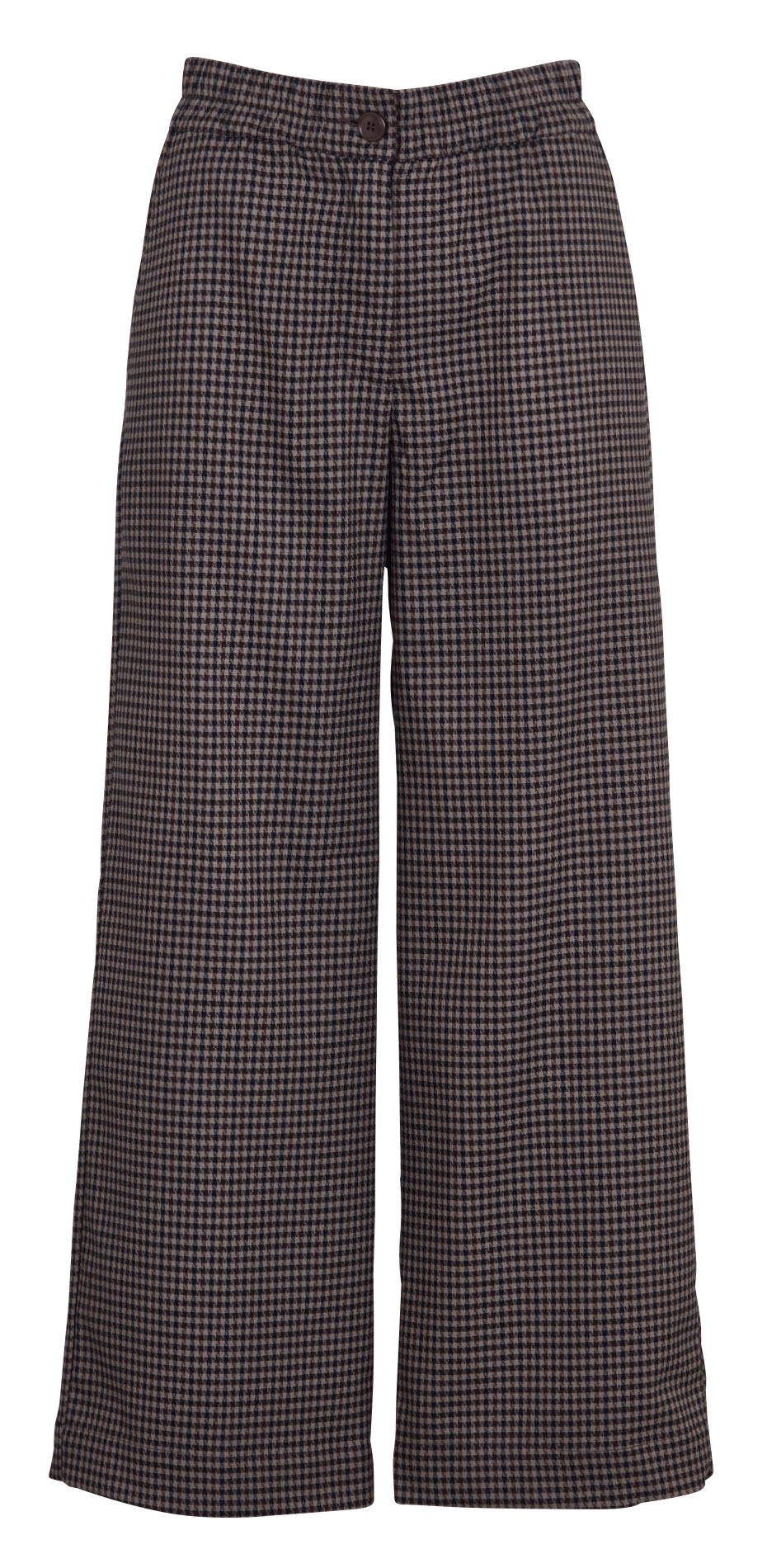 Rechte broek met patroon en elastische taille NICE THINGS Bruin