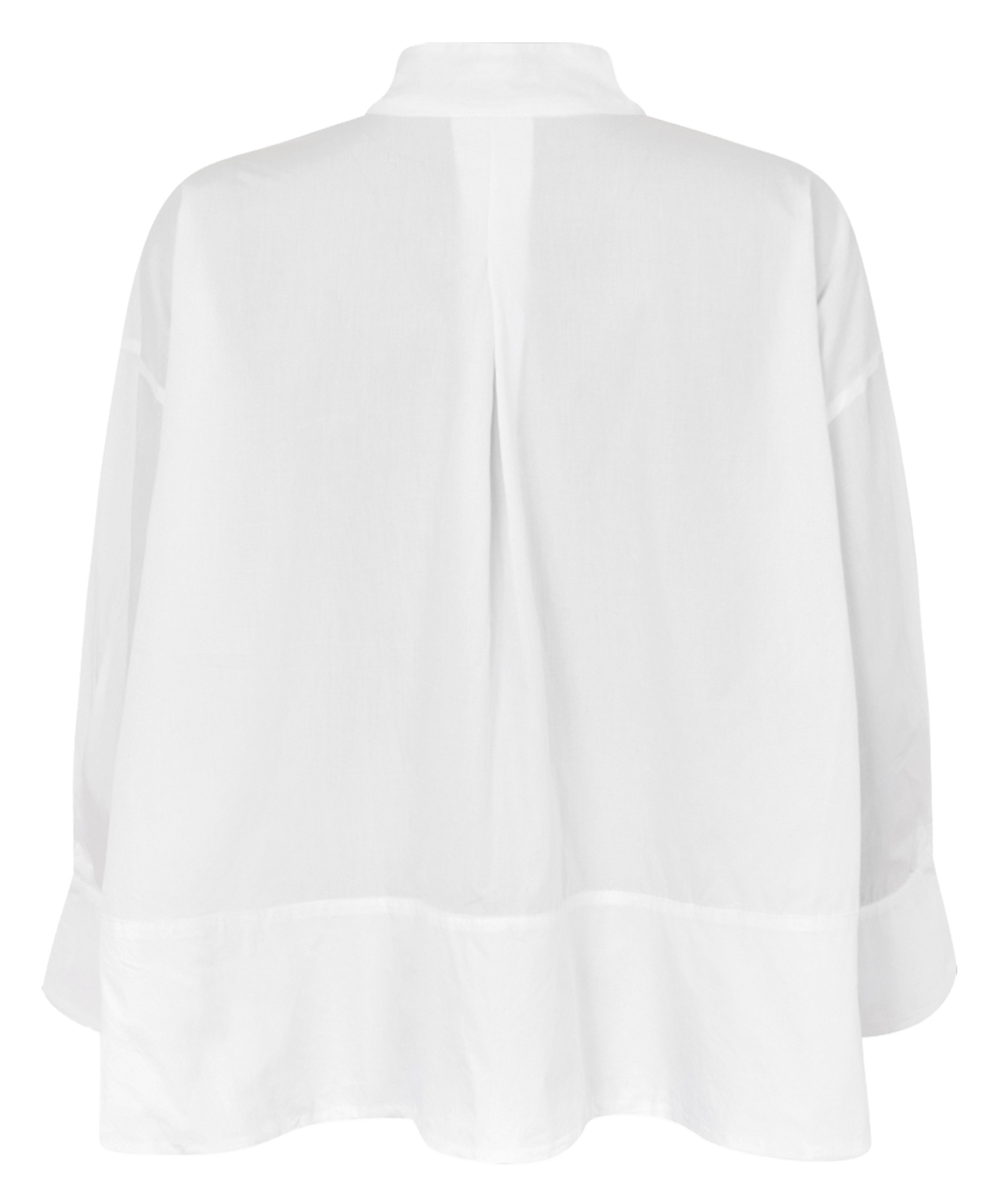 Plain loose-fitting ruffled blouse RABENS SALONER White