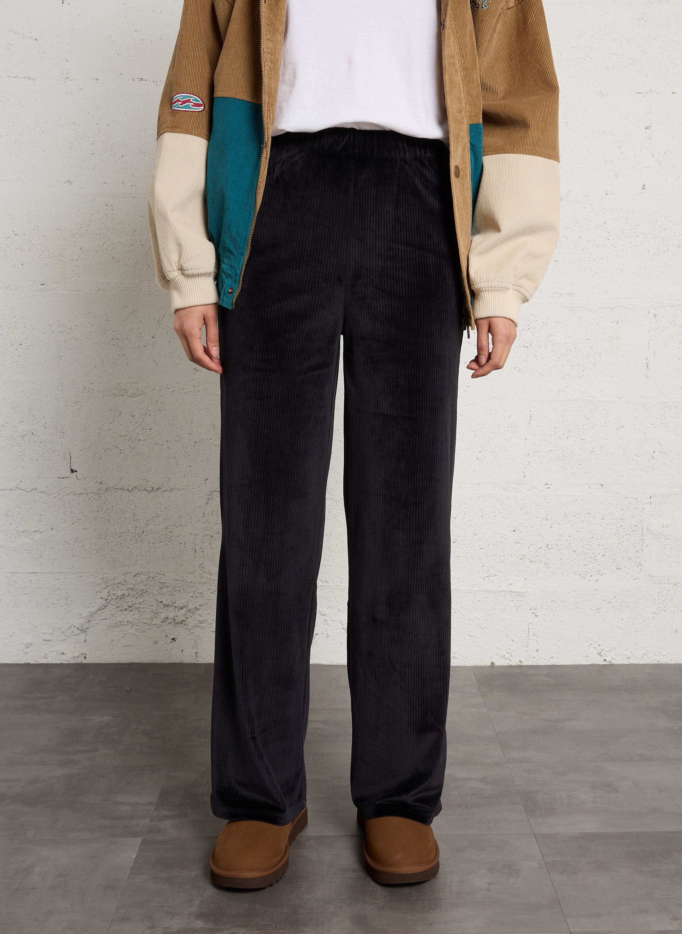 Pantalon droit velours côtelé BILLABONG Noir