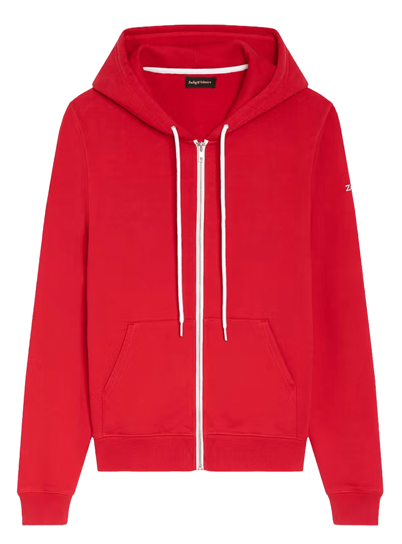 Solid color zip-up hoodie ZADIG&VOLTAIRE Red