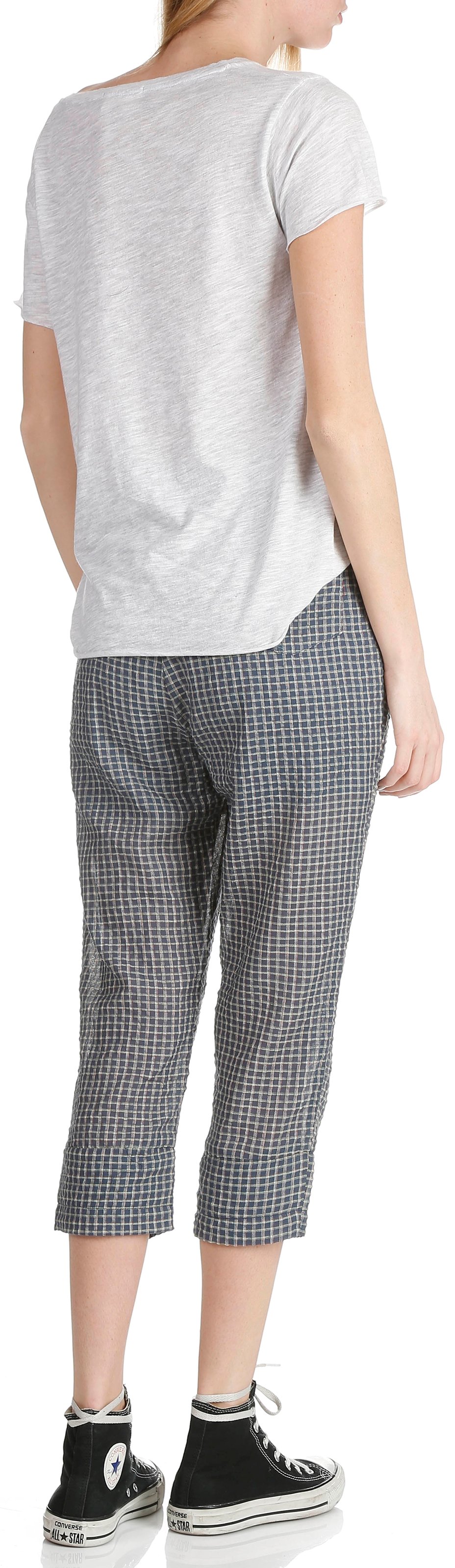 T-shirt met V-hals van katoenmix AMERICAN VINTAGE Grijs