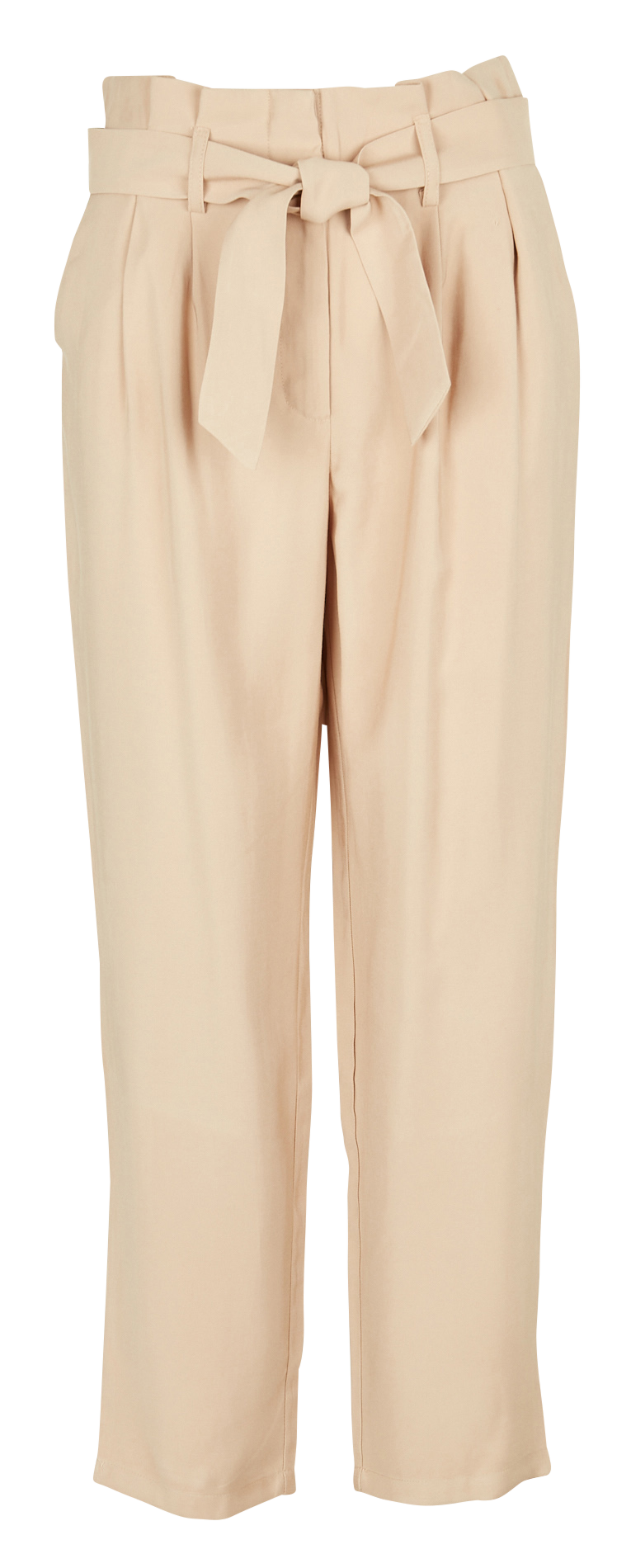 Rechte bandplooibroek VILA Beige