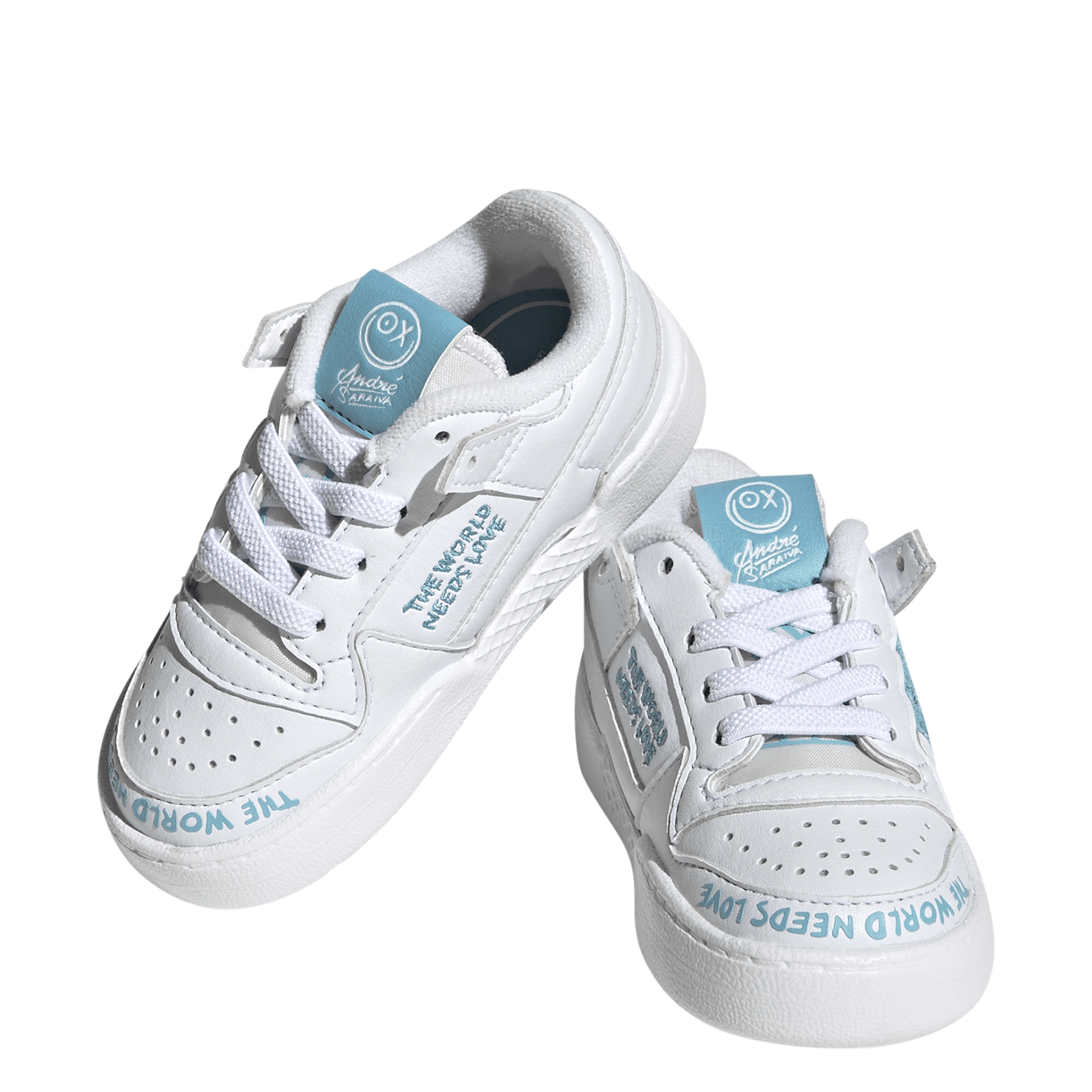 Baskets basses en cuir ADIDAS Blanc