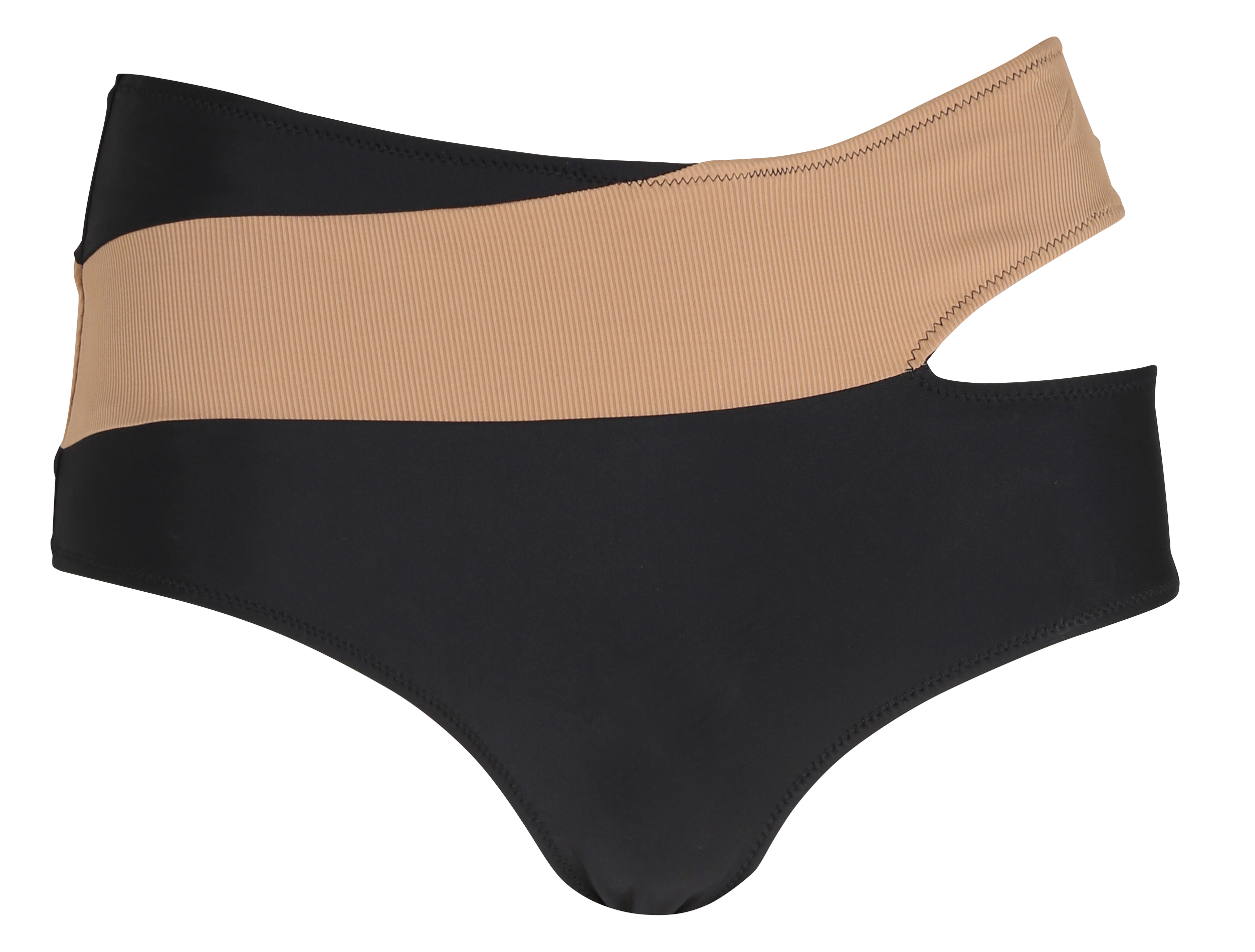Culotte de maillot de bain asymétrique  LUZ COLLECTIONS Noir