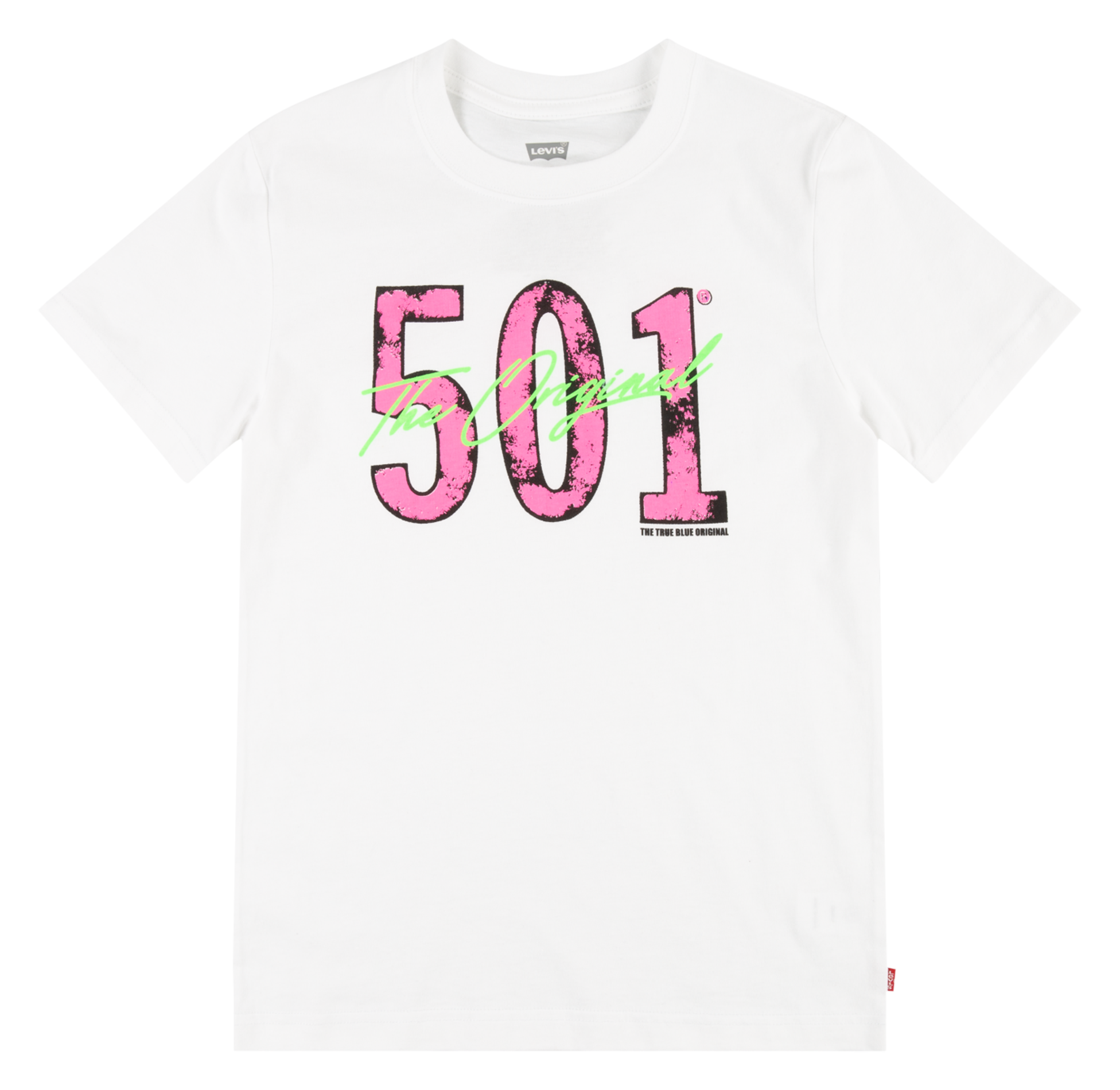 Straight cotton-blend round-neck T-shirt LEVI'S KIDS White