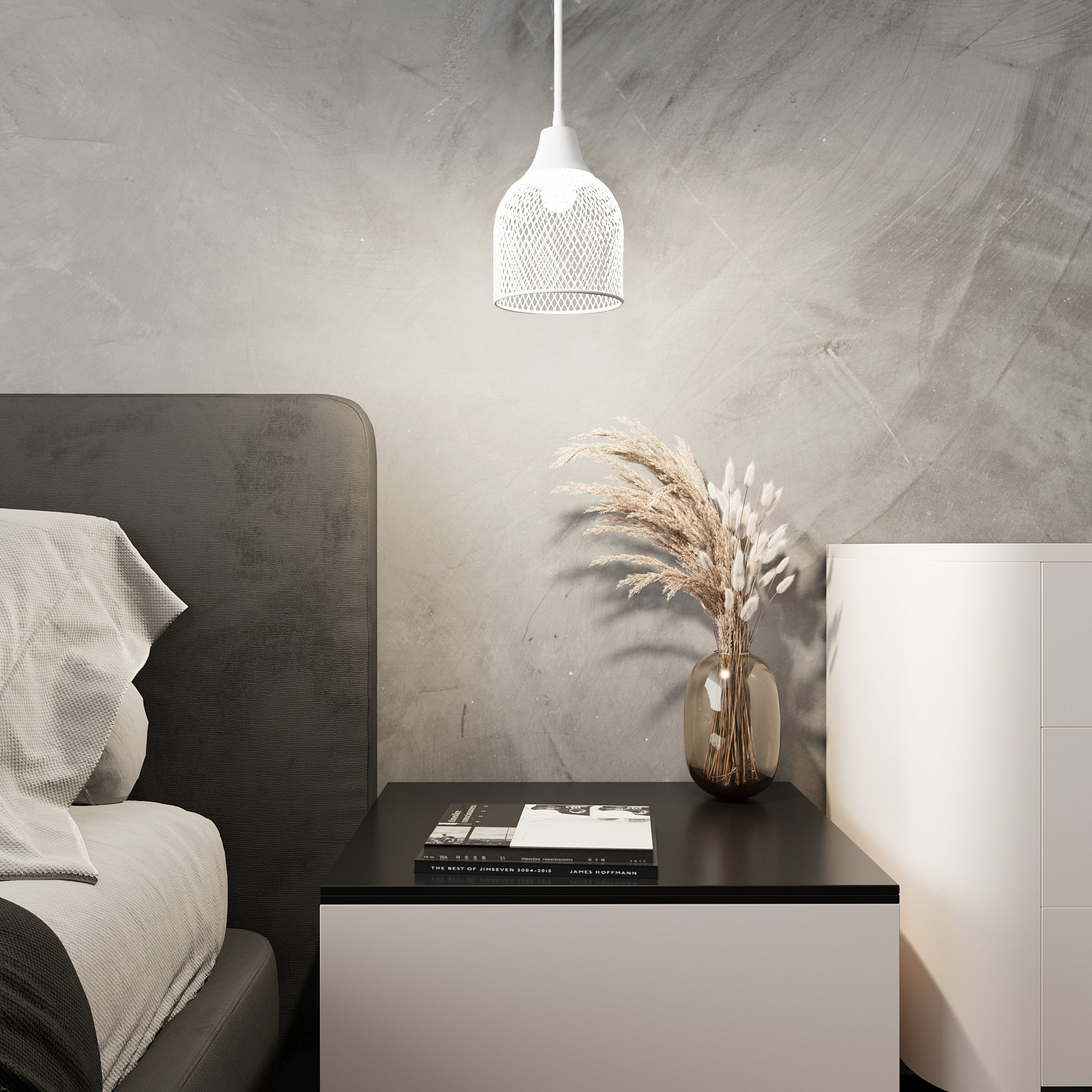 VILLADORO - Triple black metal ceiling light POTIRON PARIS White