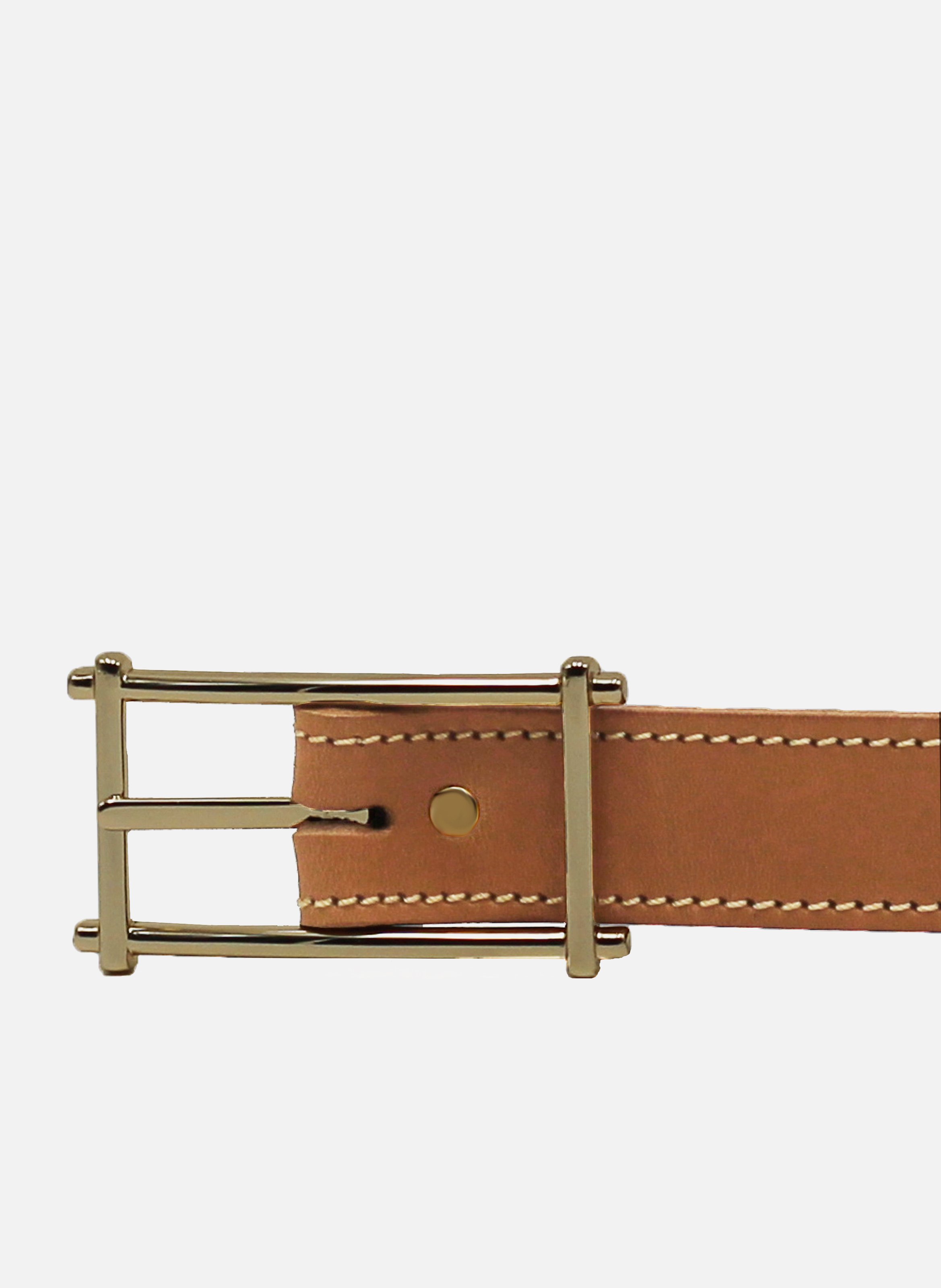 Vintage belt in suede and smooth leather JULES & JENN Brown