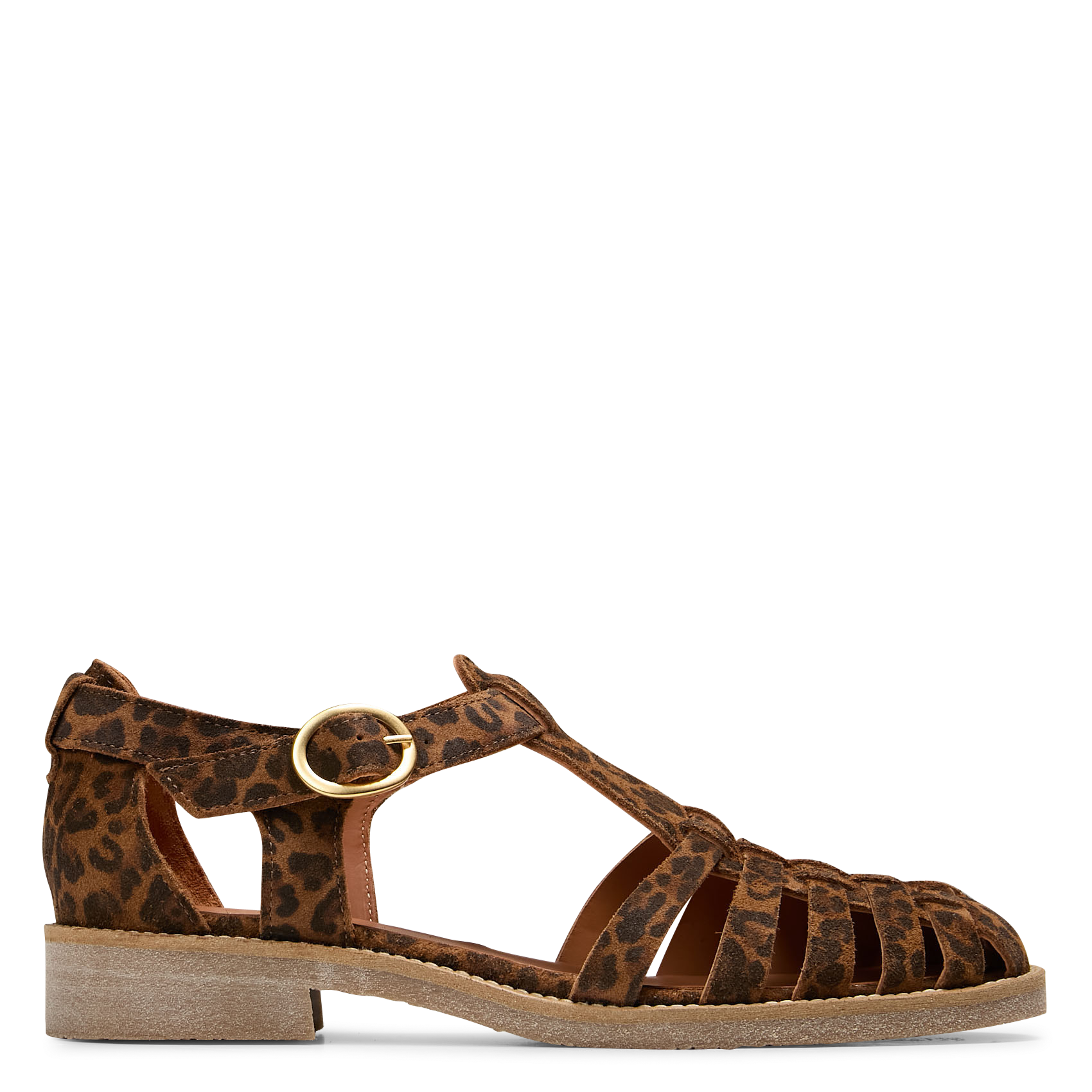 Aouda flat leather sandals MAISON TOUFET Multicolored