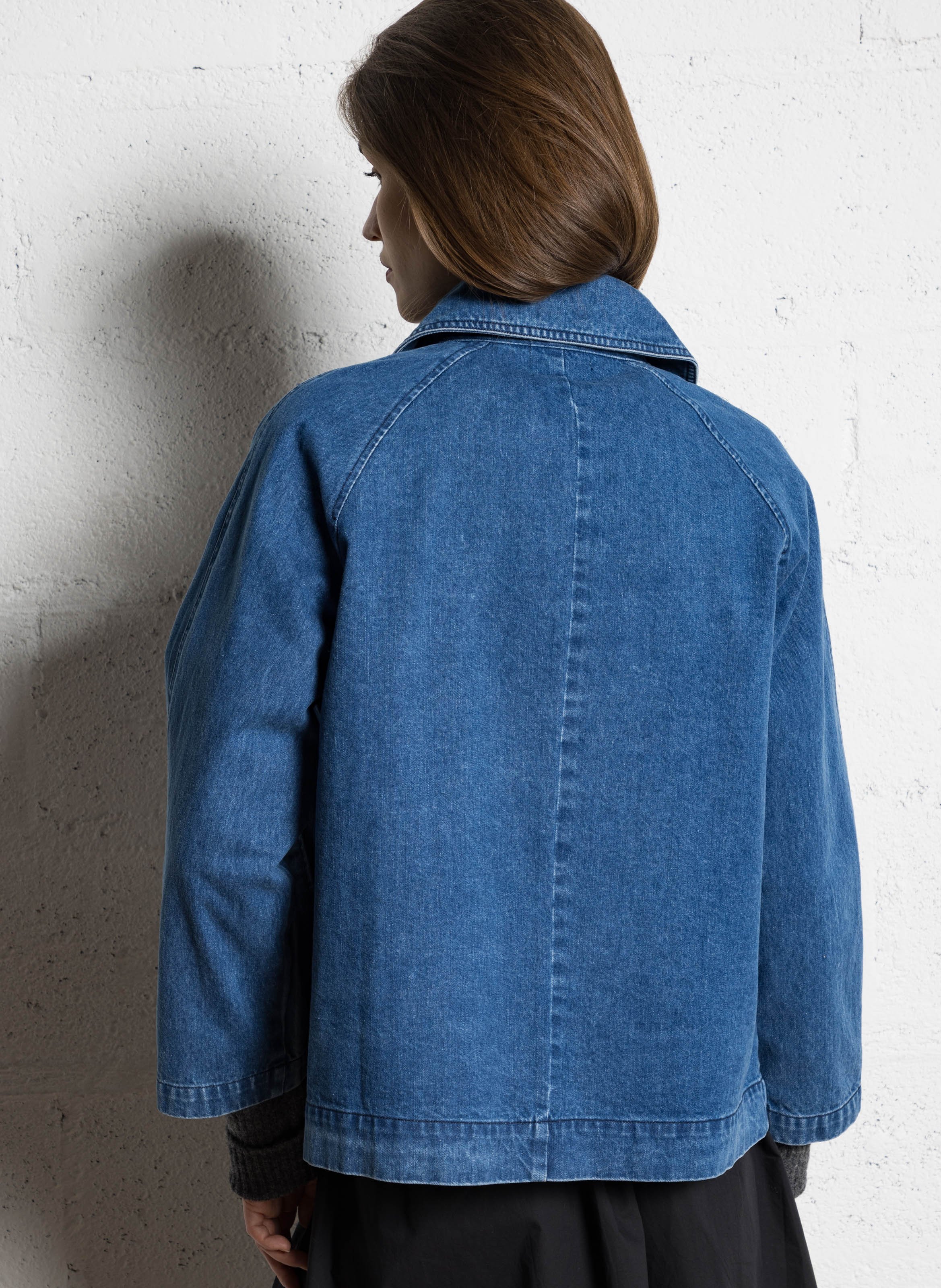 Veste oversize en coton BELLA JONES Bleu