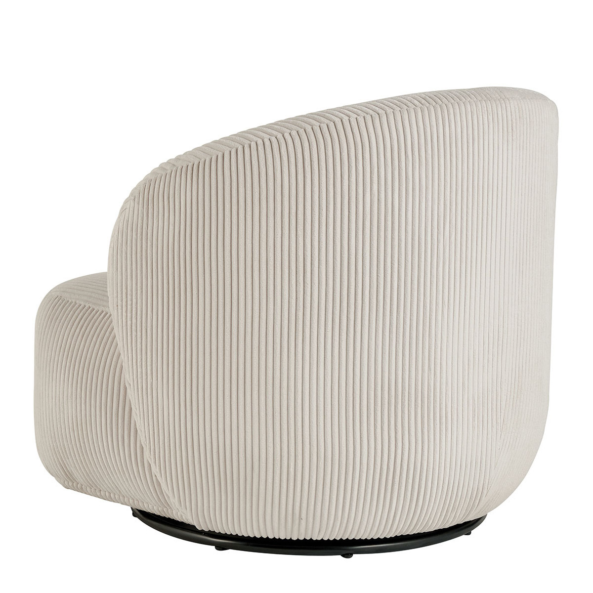 Corduroy armchair BLANC D'IVOIRE Beige