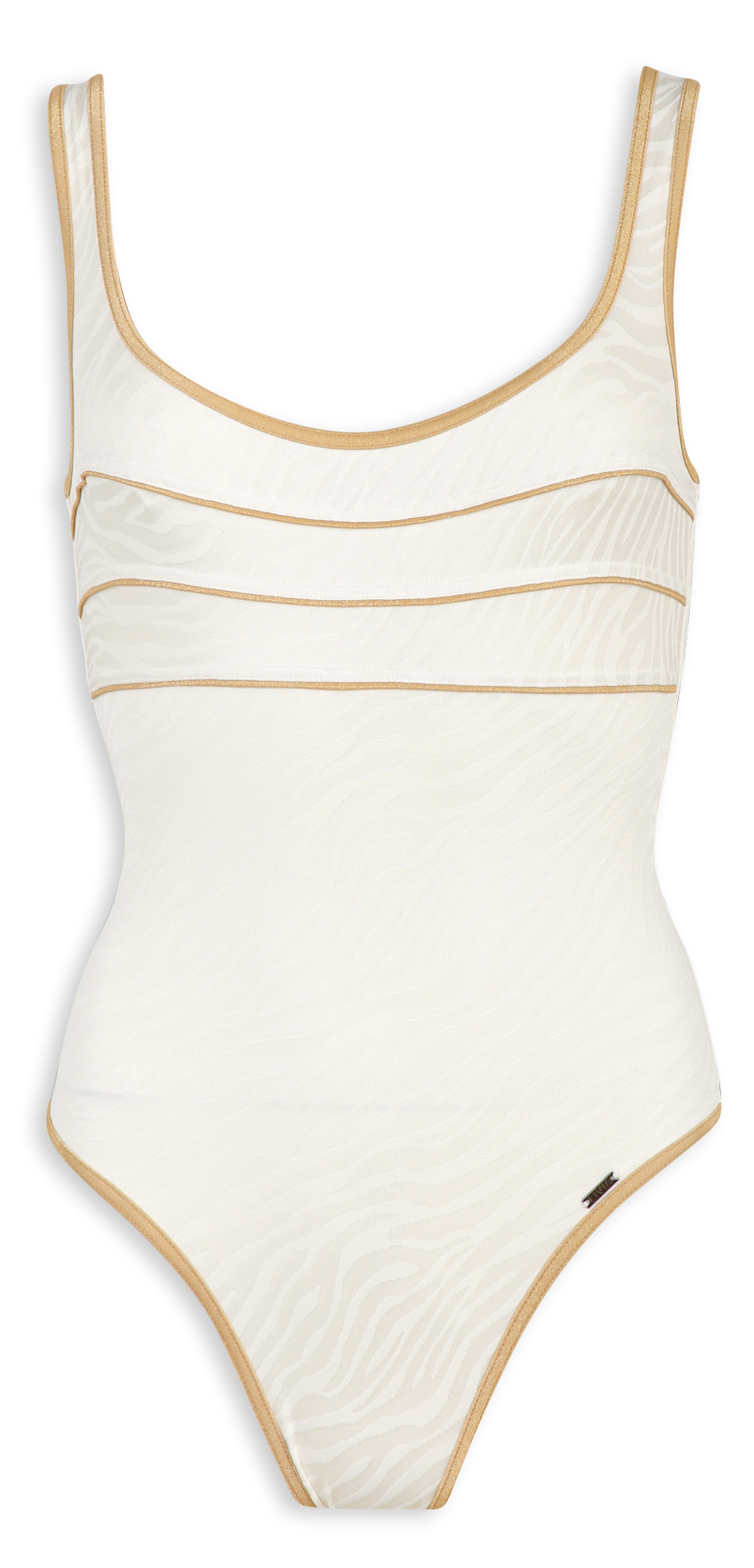 Maillot de bain en jacquard imprimé LIVIA Beige