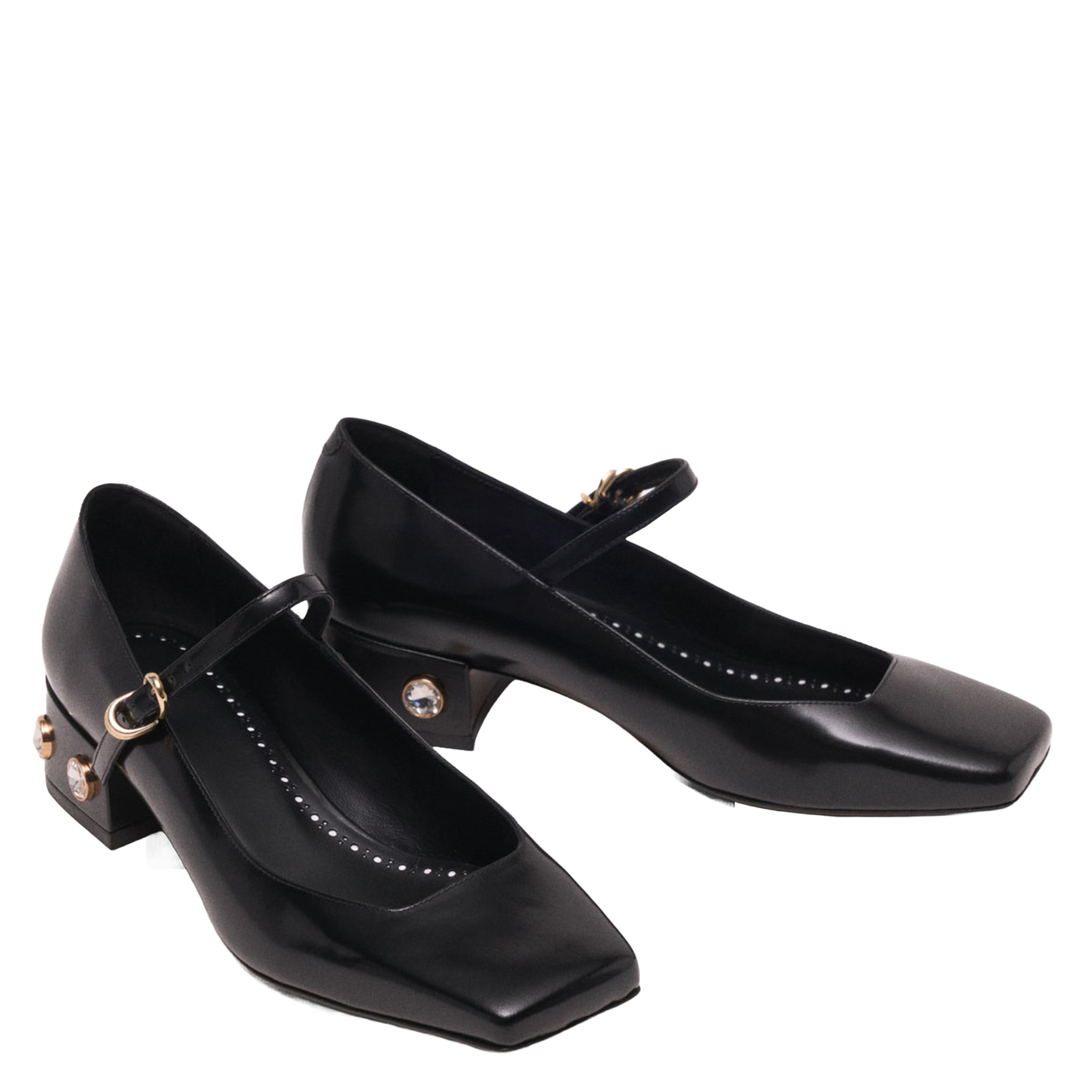 Escarpins en cuir MAJE Noir