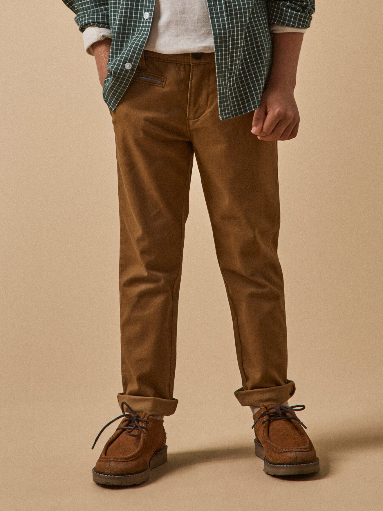 Chino trousers CYRILLUS Brown