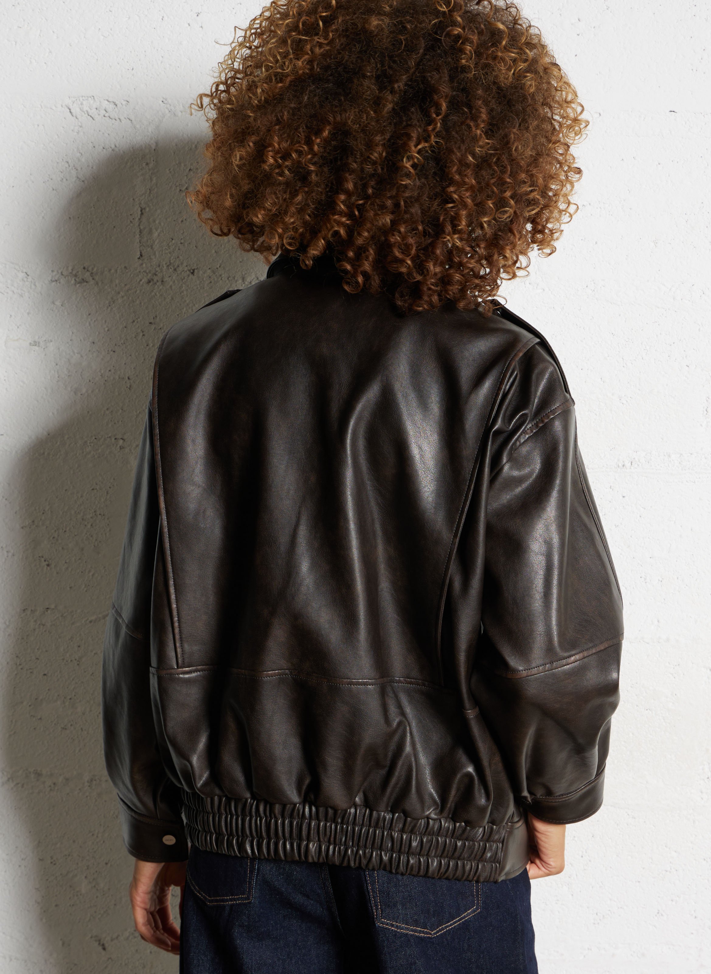 Oversized jacket with tailored collar LIU JO Brown