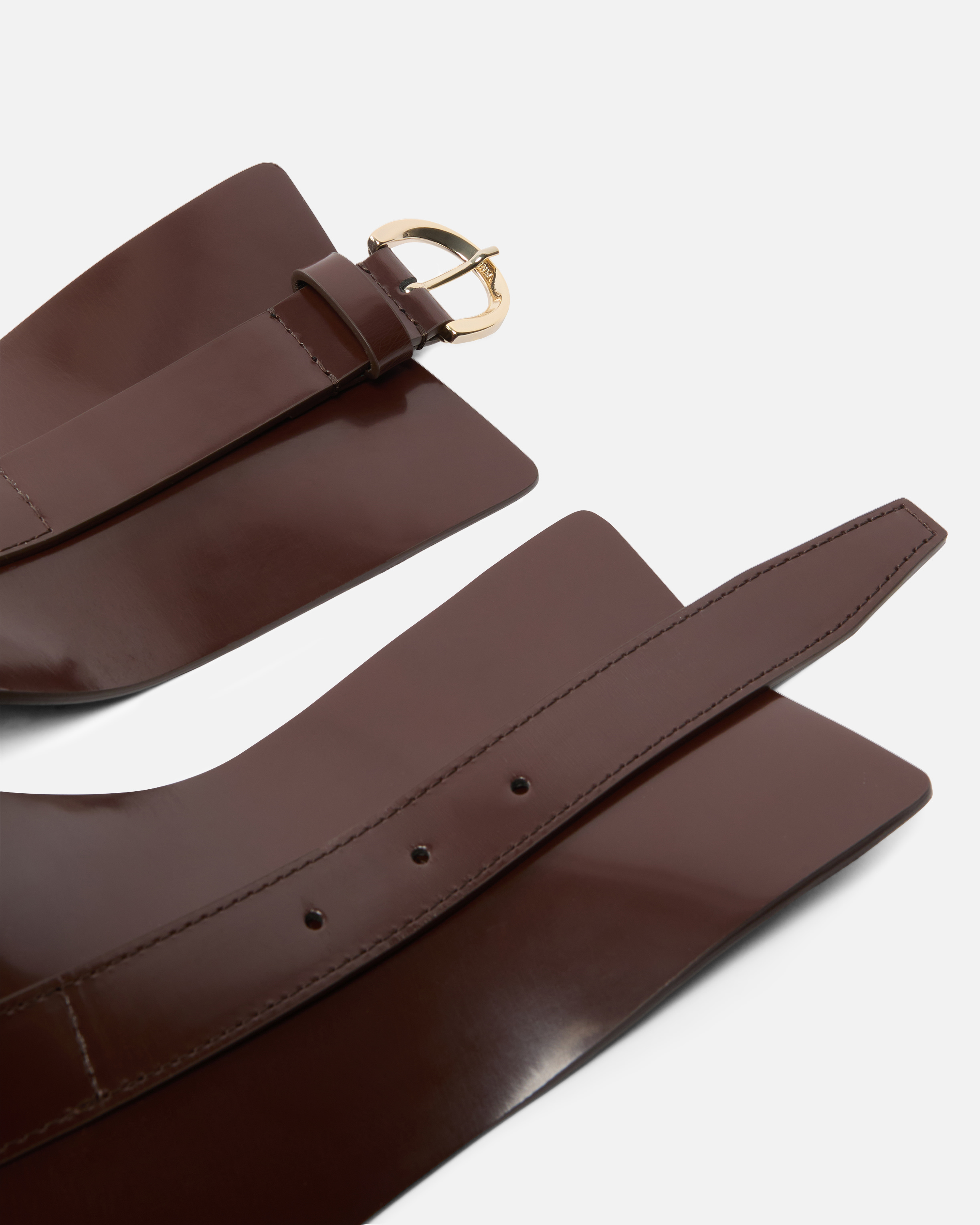 Corset-style belt 13 cm PINKO Brown