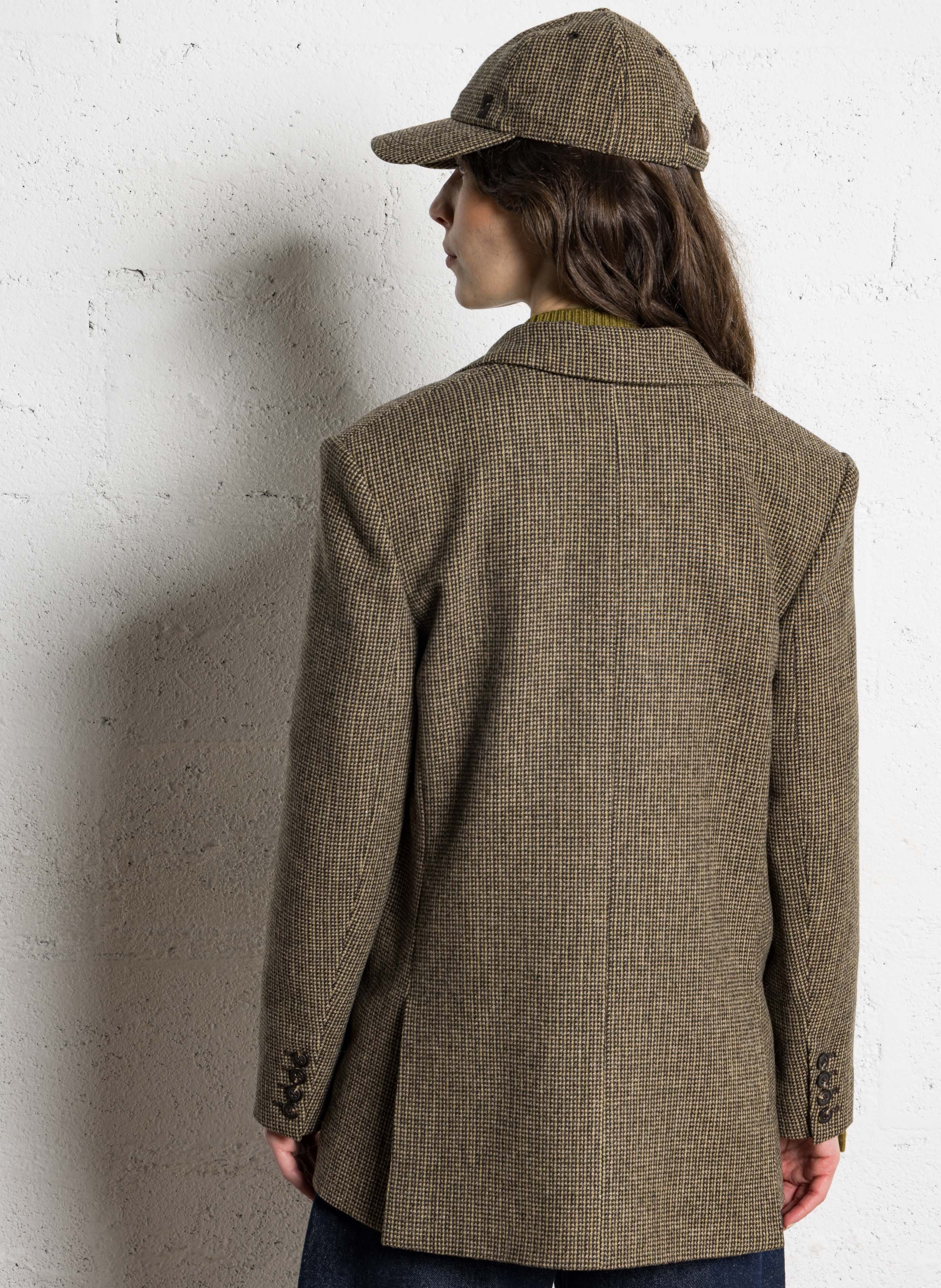 Veste de tailleur droite en laine SOEUR Marron