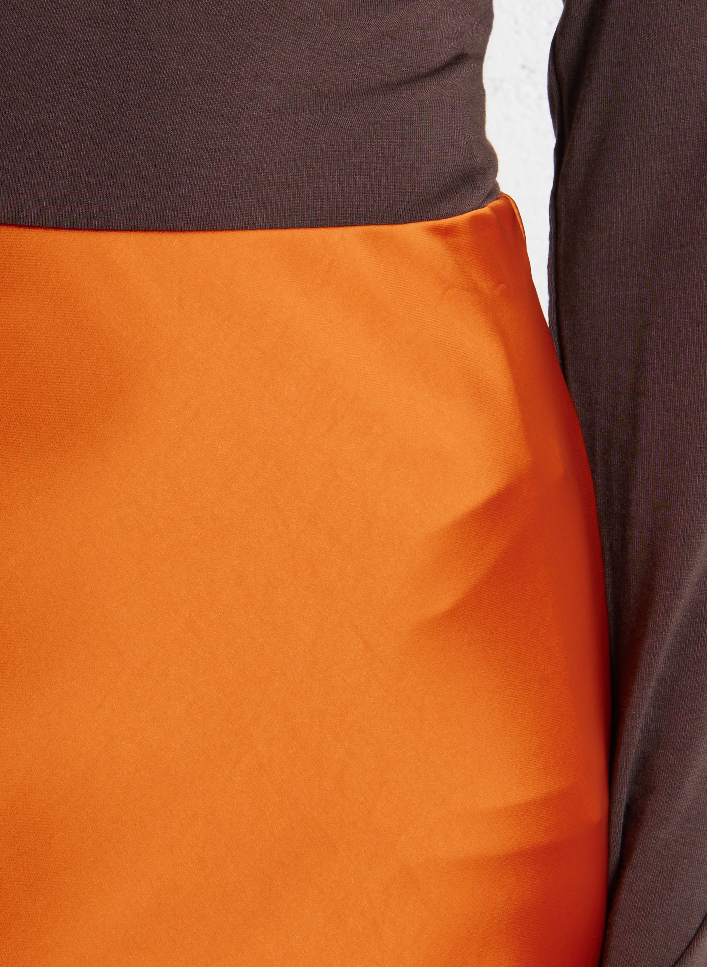 Einfarber ausgestellter Satinrock IMPERIAL Orange