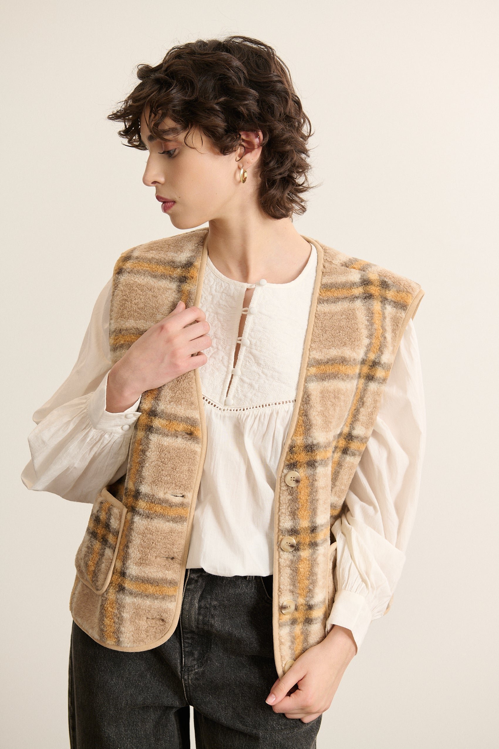 Sleeveless jacket GARANCE PARIS Yellow