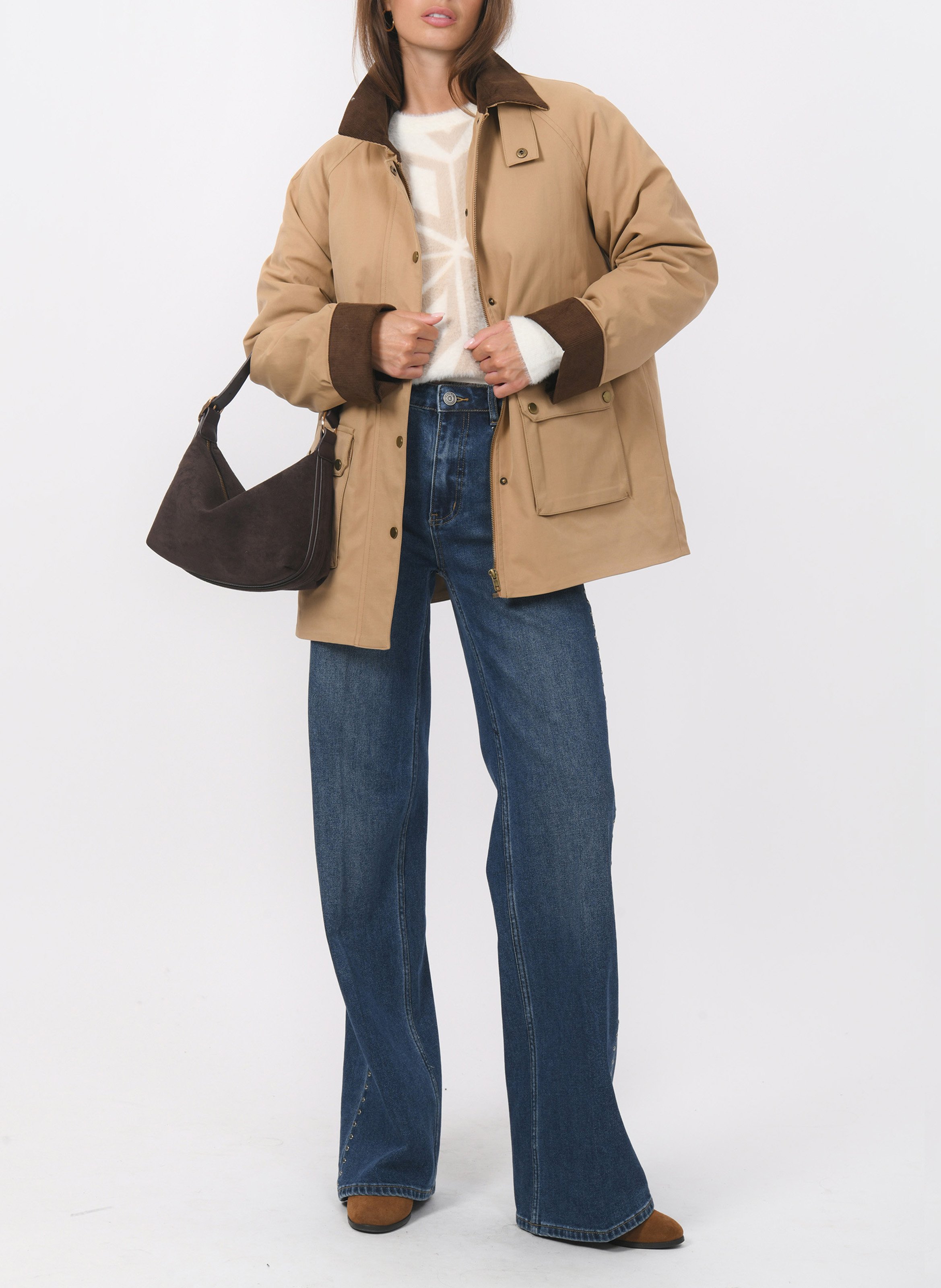 Blouson droit col classique KOOKAI Beige