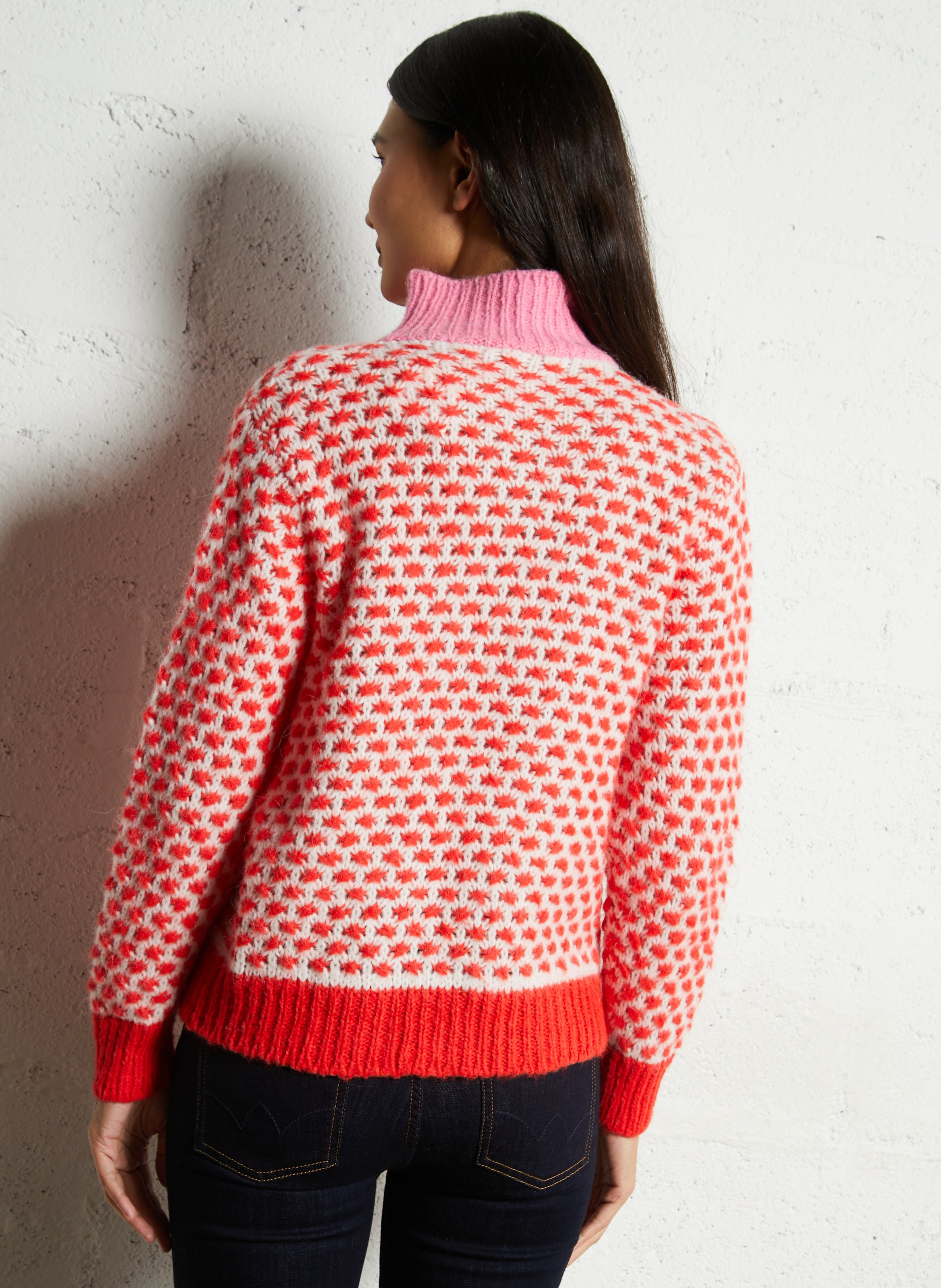 Pull oversize col montant DR BLOOM Rose