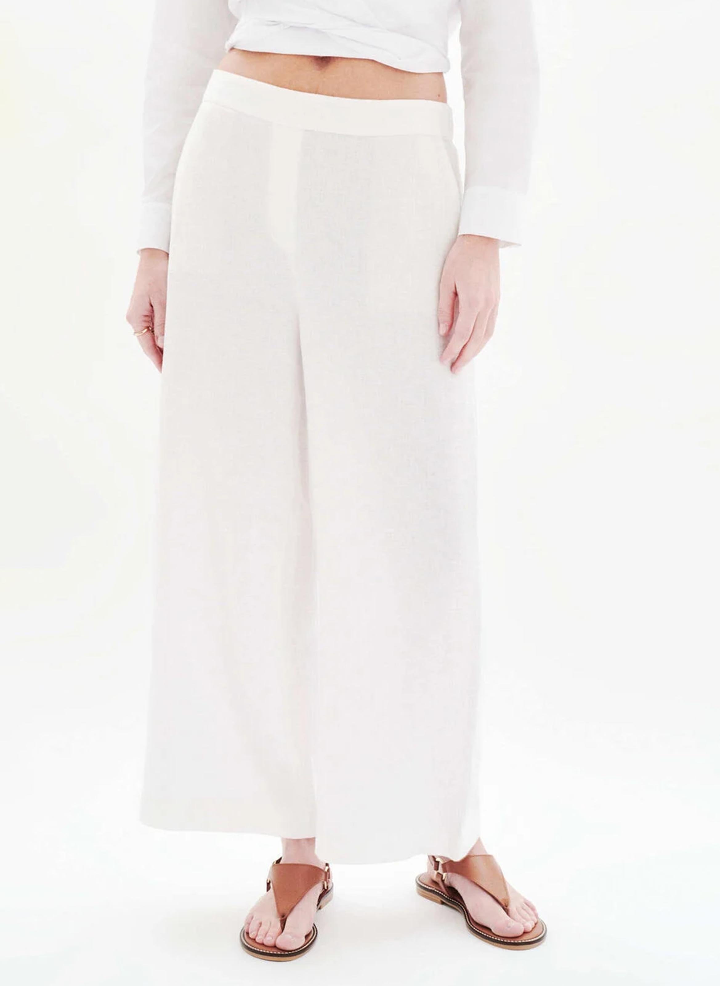 Pantalon large en lin CAROLL
