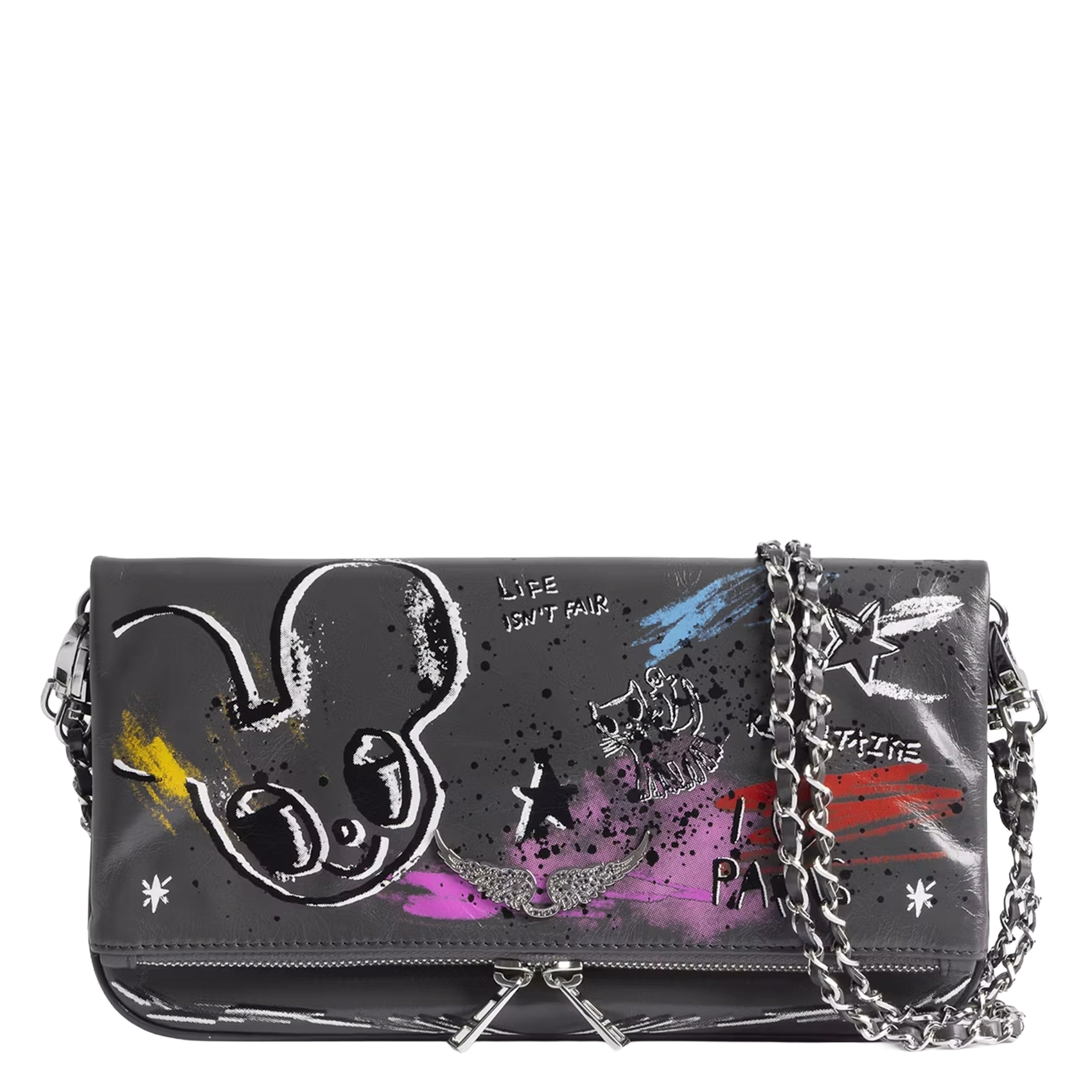 Dori leather shoulder bag ZADIG&VOLTAIRE Grey