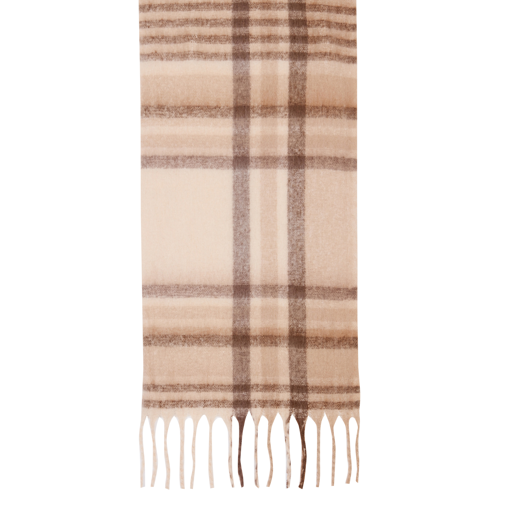 Sjaal met print en franjes KOOKAI Beige