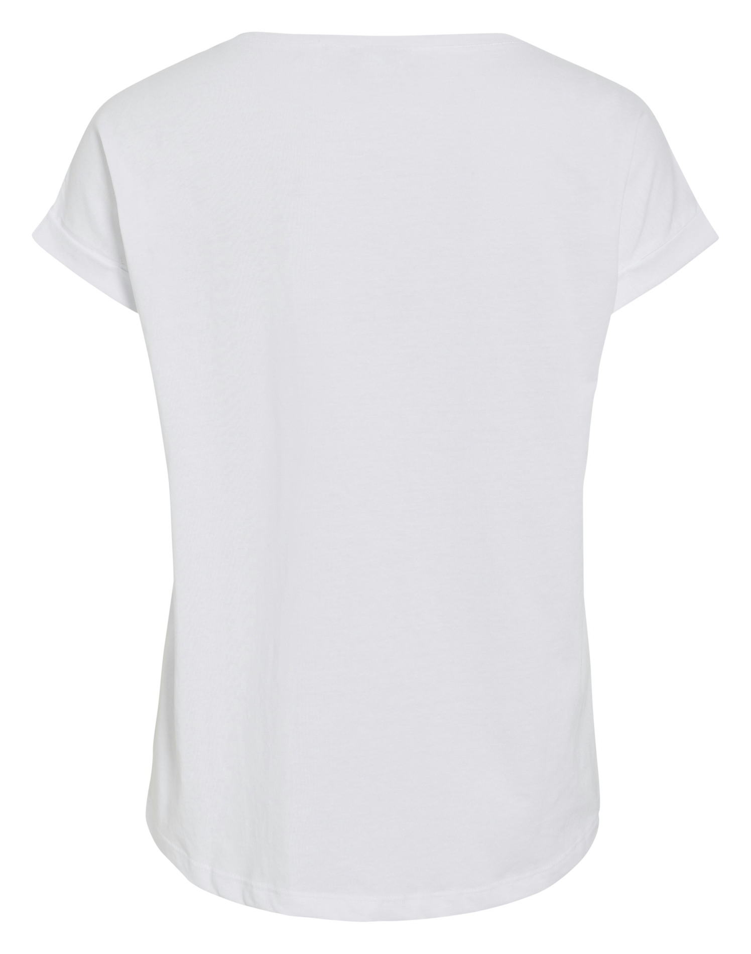 Basic cotton-mix T-shirt VILA White